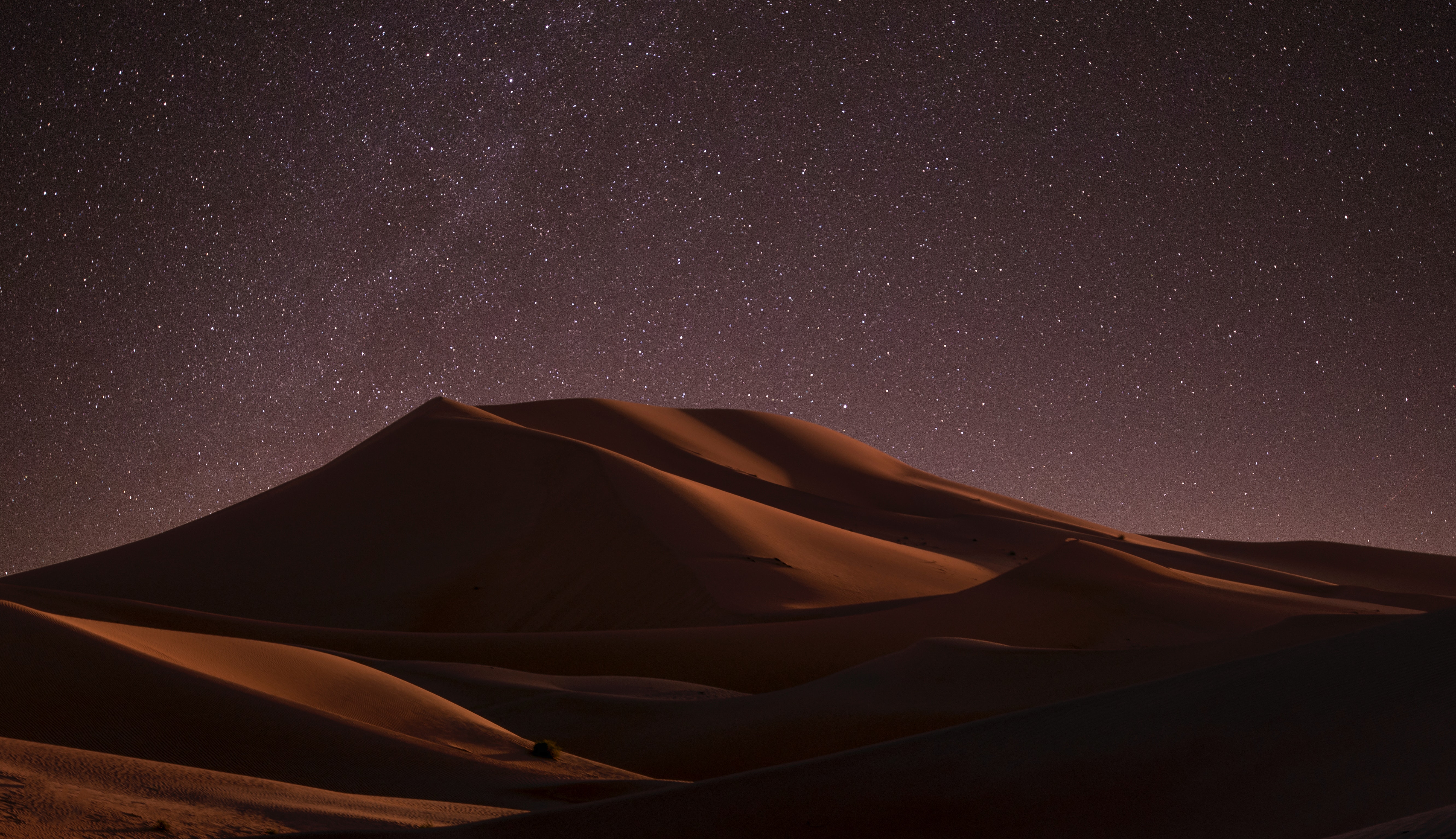 Desert during nighttime photo