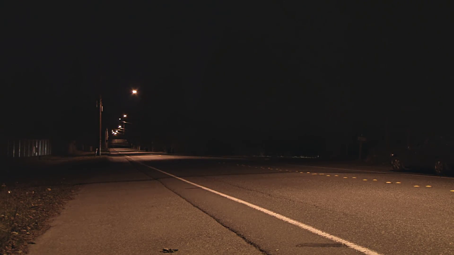 Lonely Deserted Neighborhood Street at Night 1 Stock Video Footage ...