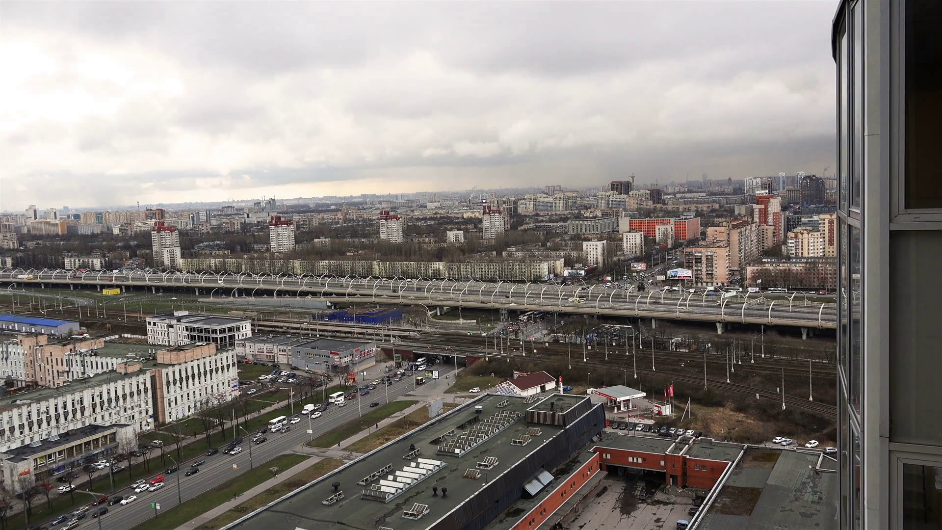 Developed infrastructure of a large industrial city Stock Video ...