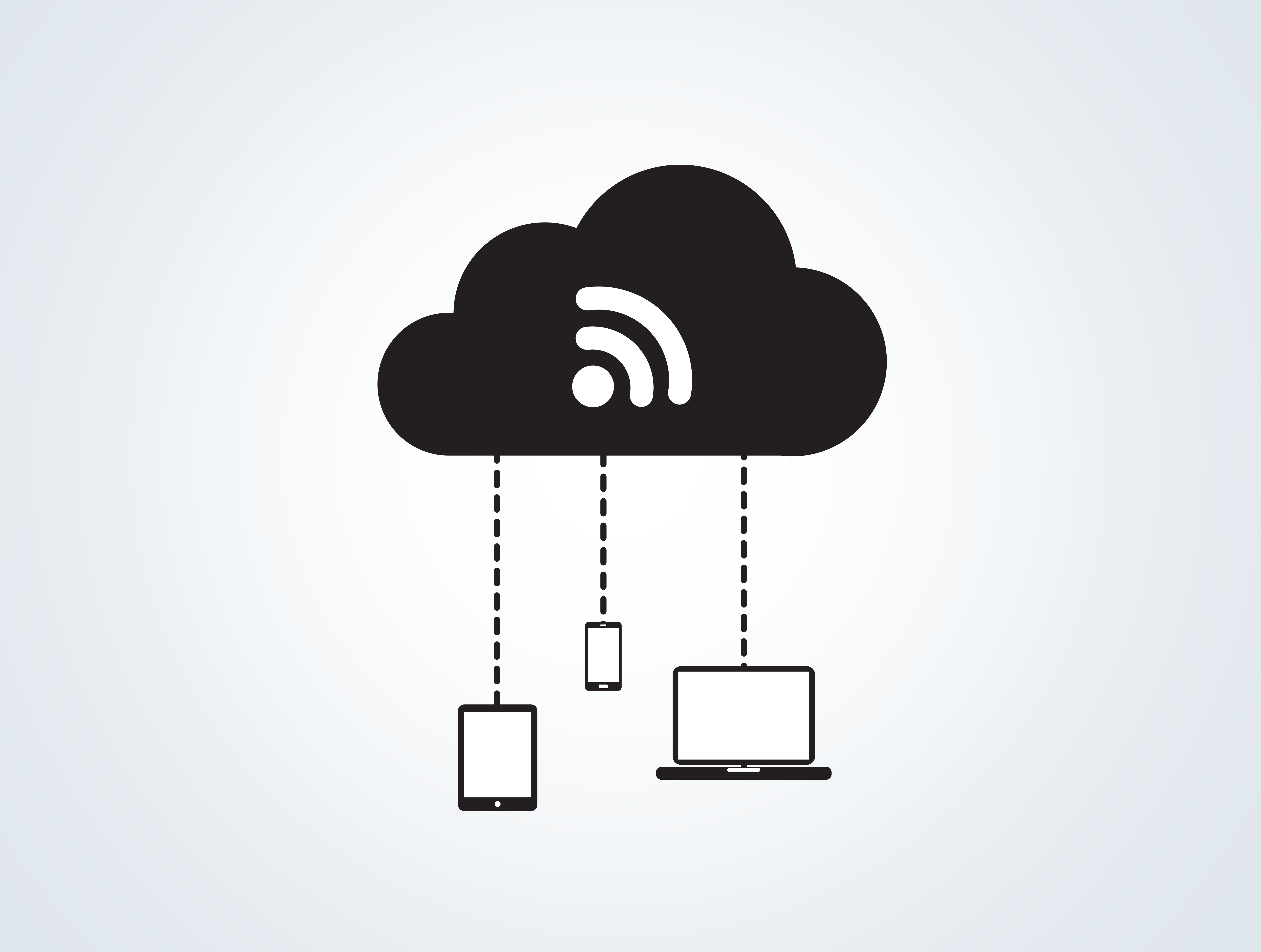 Devices connected to the digital cloud photo