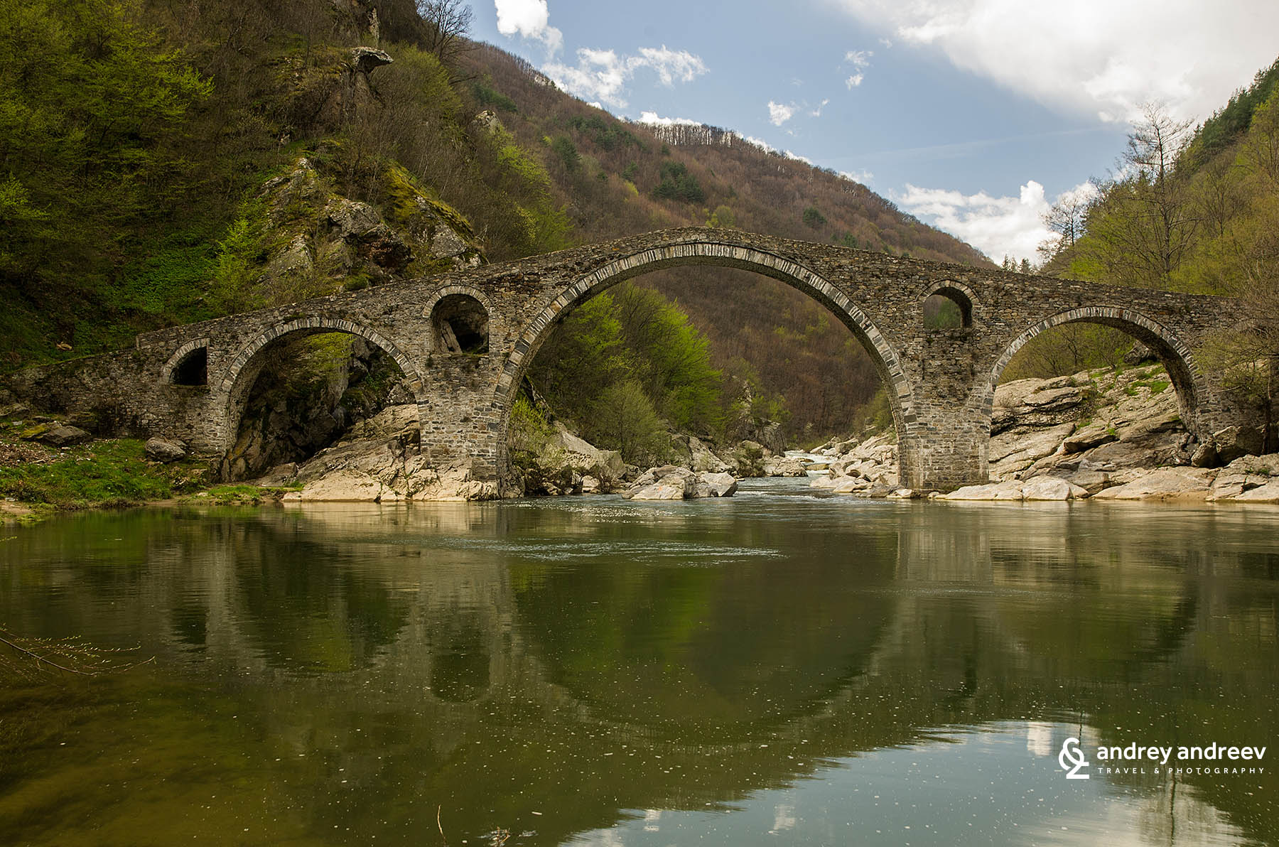 The Devil's bridge, a old bridge near town of Ardino, Bulgaria