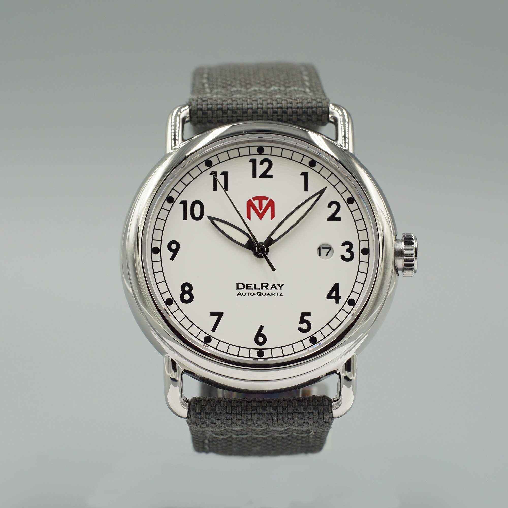 DelRay - White Dial - Polished Case - 44mm Wire Lug Watch