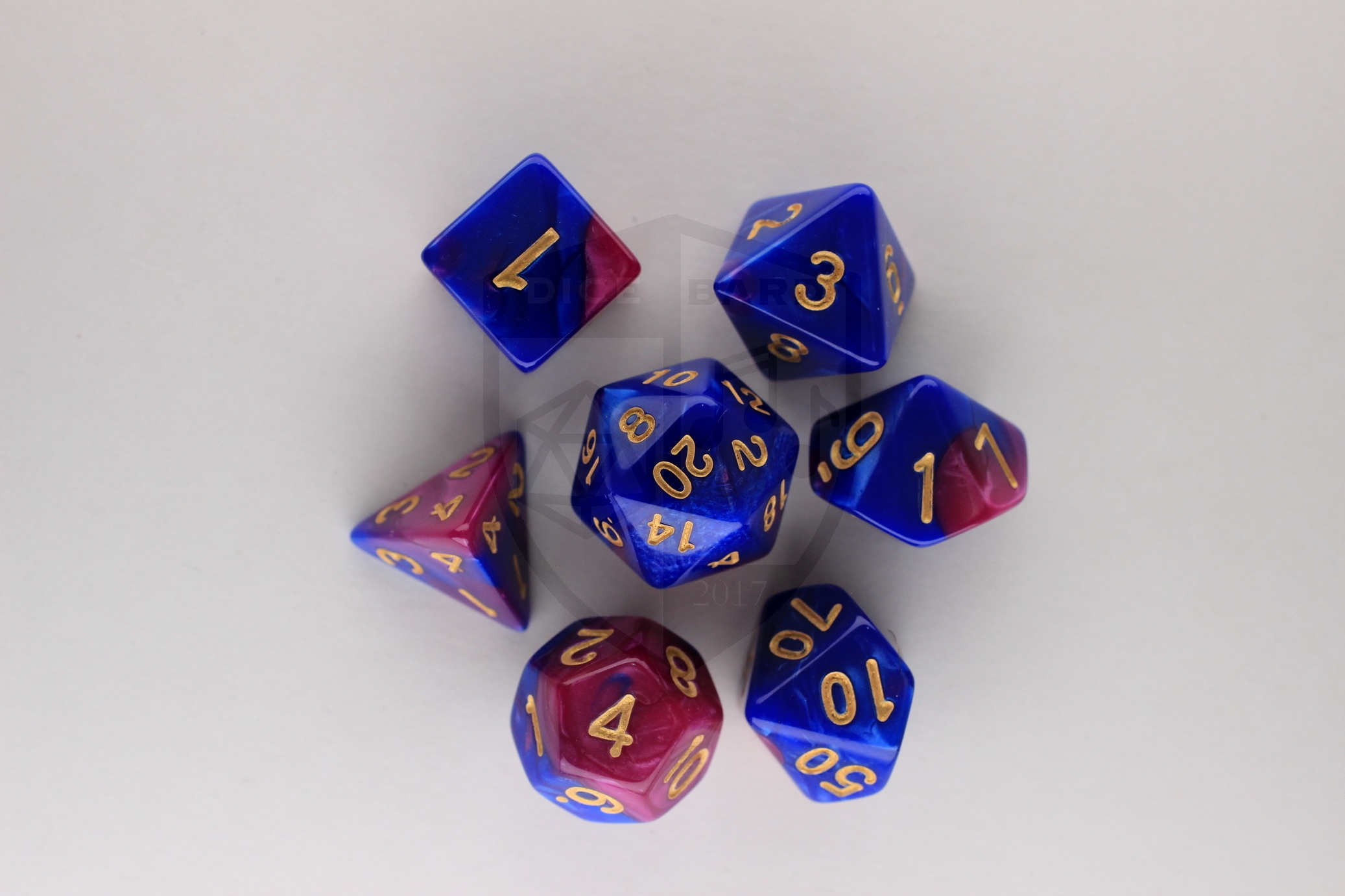 Gilmore's Glorious Marbled Purple and Pink Swirl Dice – DiceBard
