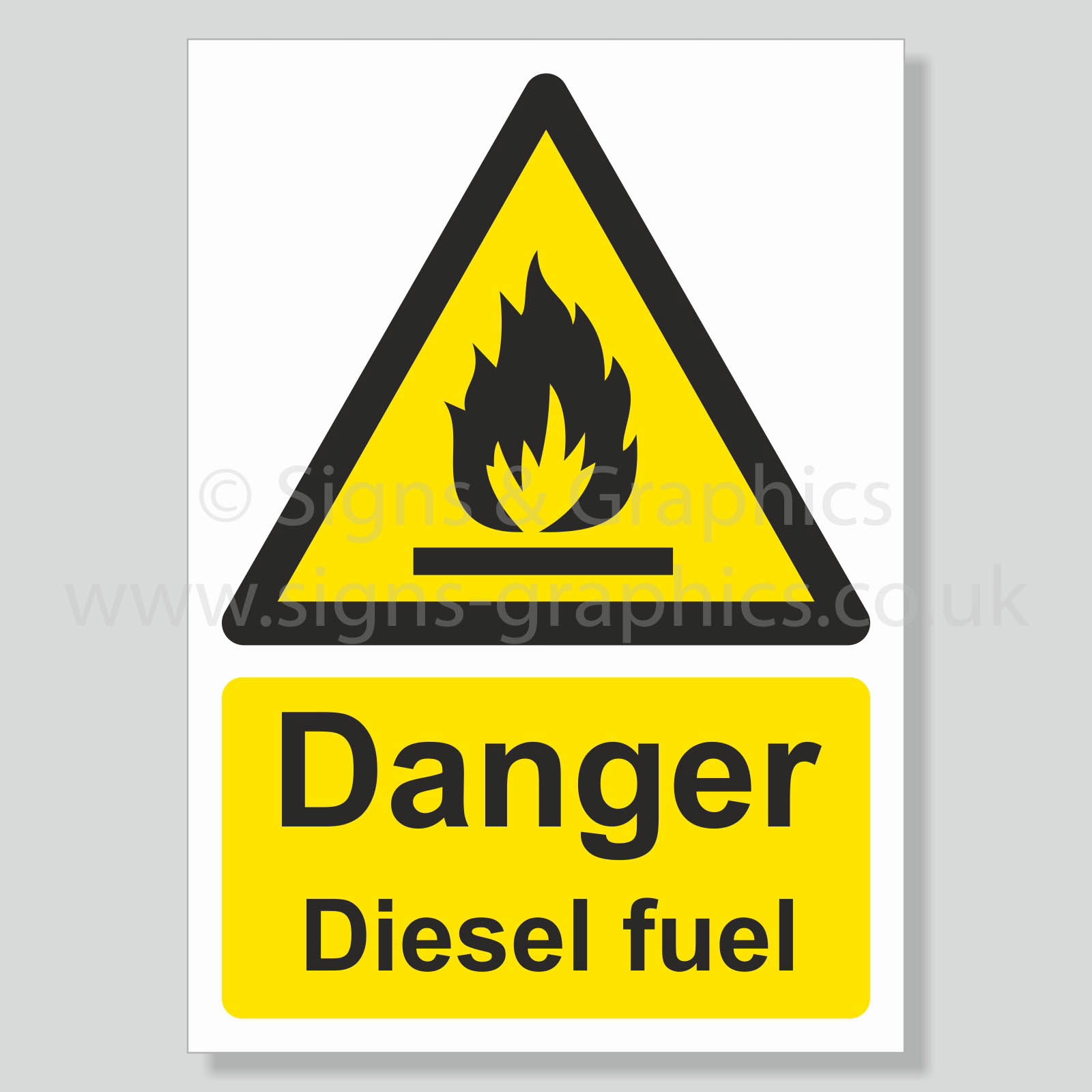 Danger Diesel fuel health and safety sign | Signs & Graphics