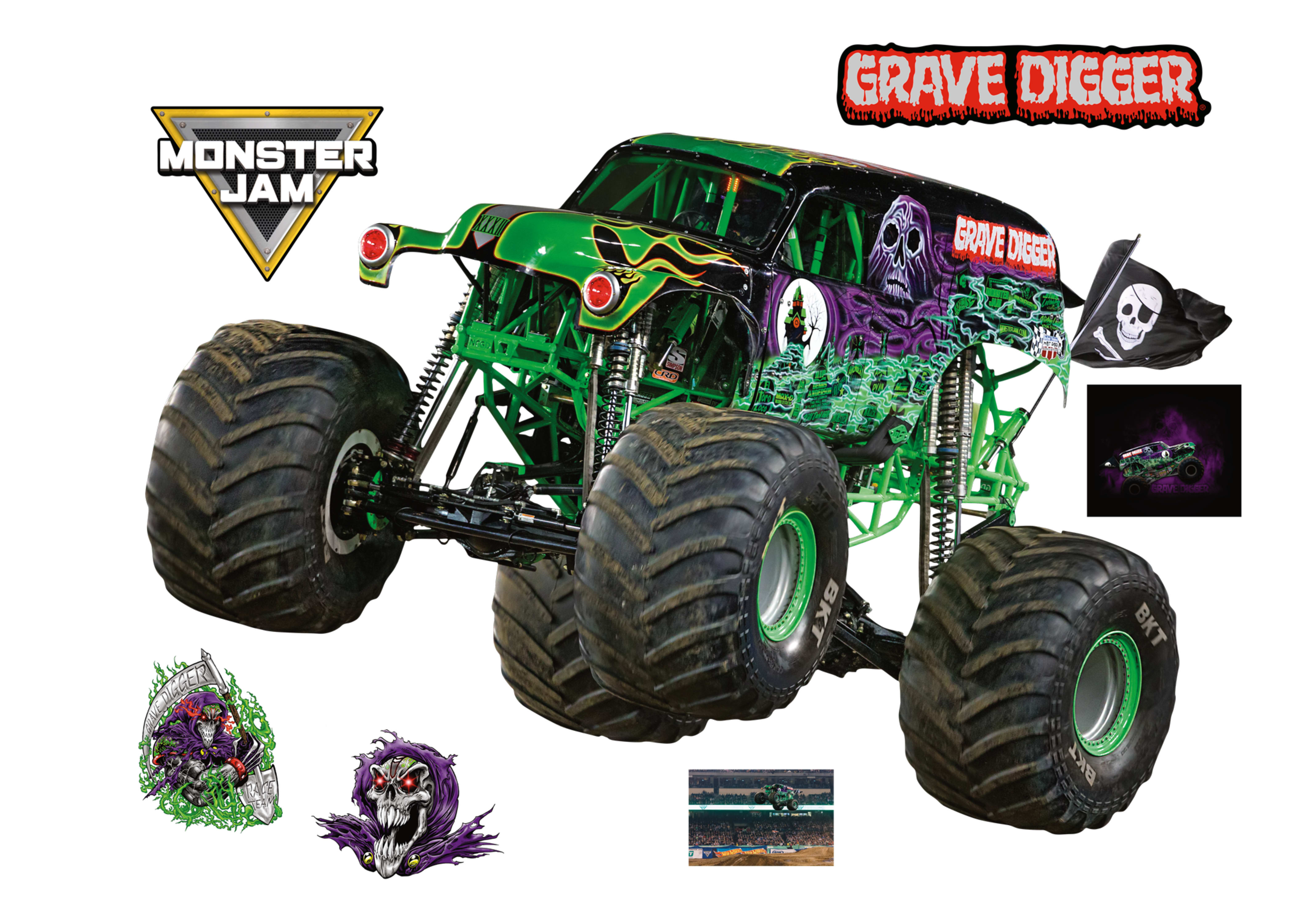 Grave Digger Wall Decal | Shop Fathead® for Monster Trucks Decor