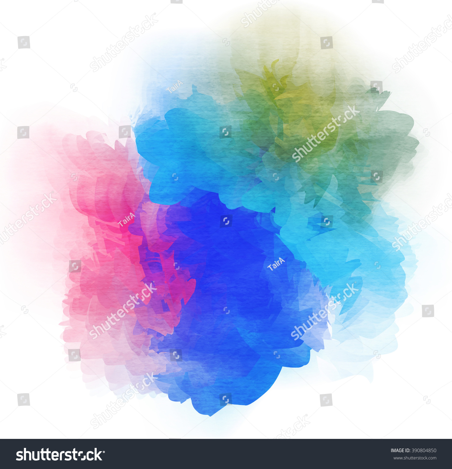 Abstract Colorful Watercolor Background Digital Art Stock ...