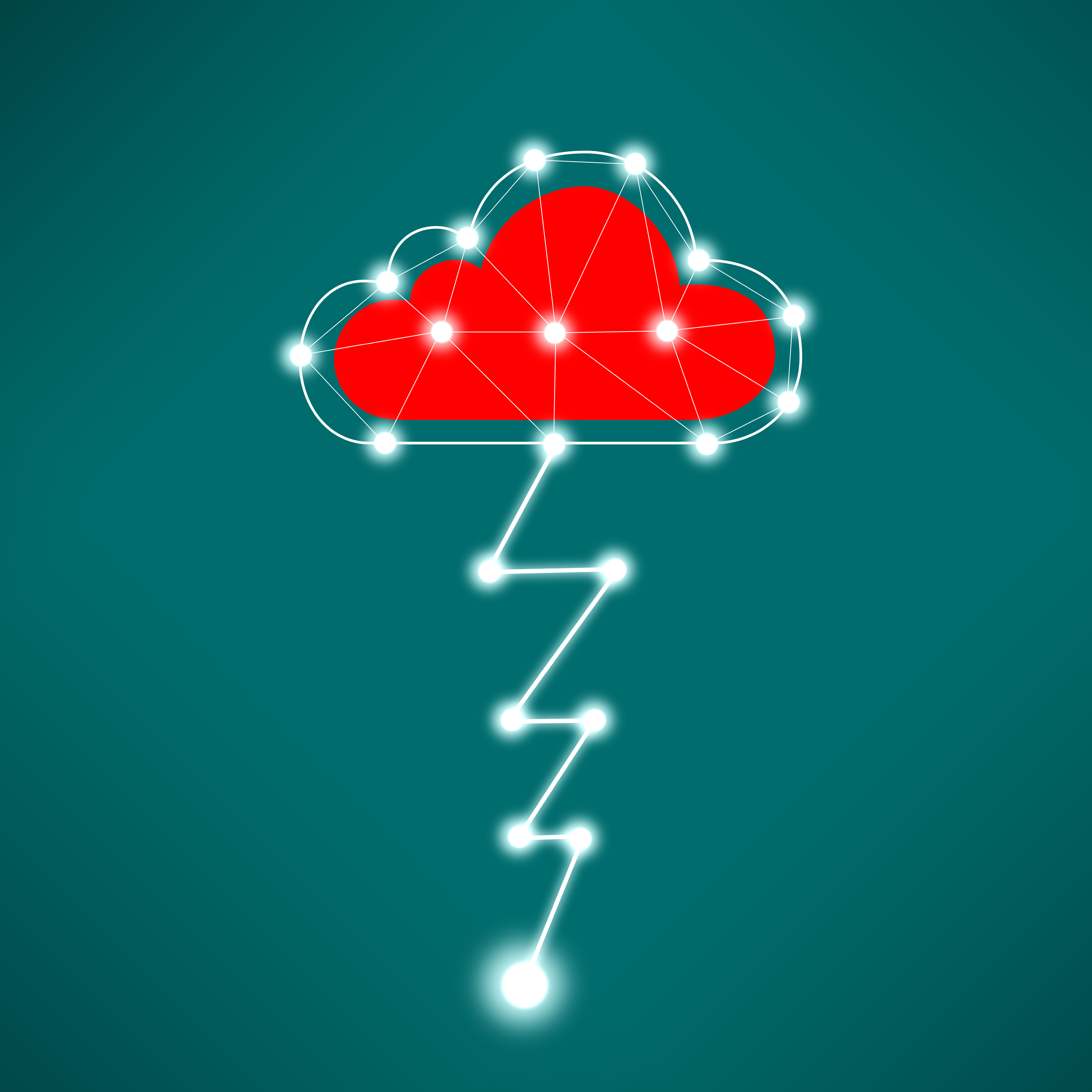Digital Cloud Concept with Lightning, Abstract, Online, Season, Screen, HQ Photo
