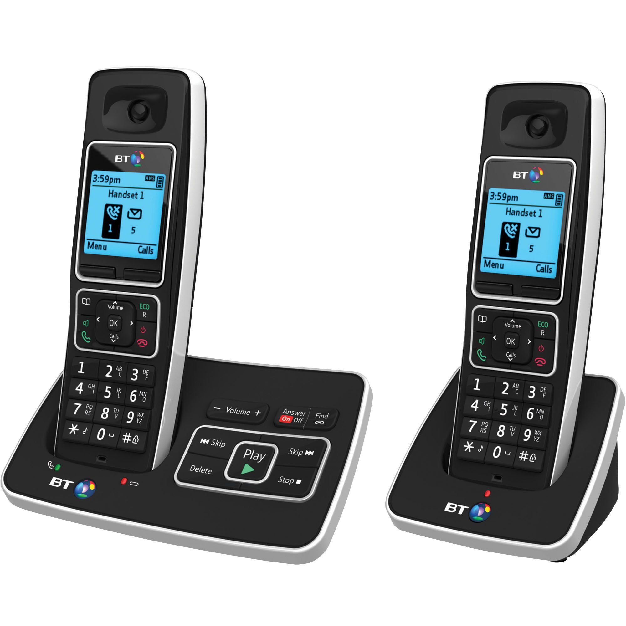 BT 6500 Black Cordless Digital Telephone with Answering Machine ...