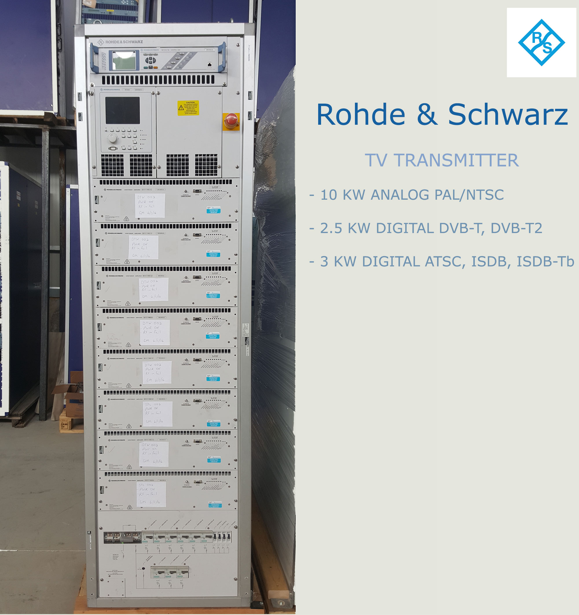 20 Kw UHF Rohde & Schwarz TV transmitter