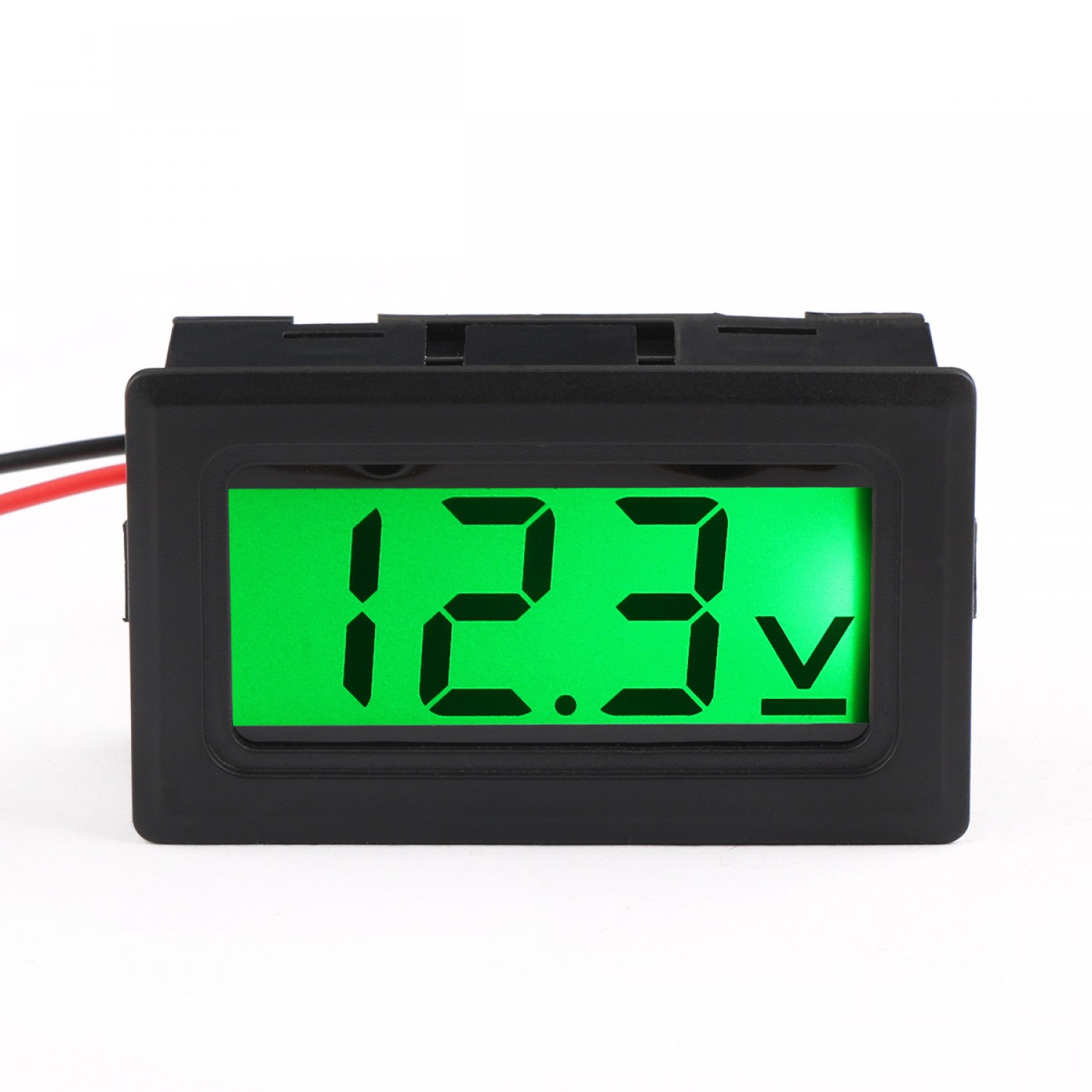 DC 0-30V Digital Voltmeter 2-Wrie DC Voltage Meter Green LCD Display