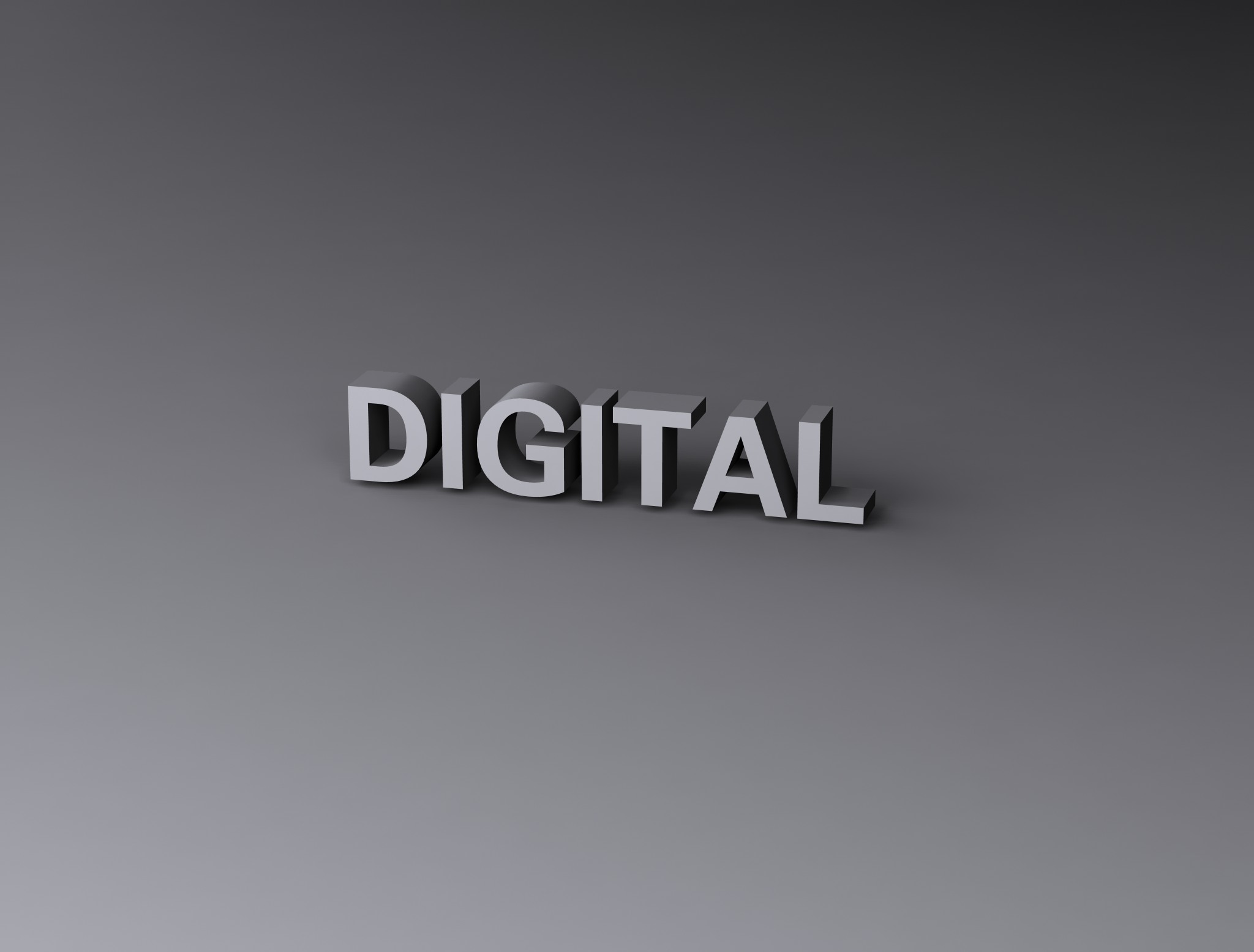 Digital, 3d, Render, Text, Typography, HQ Photo