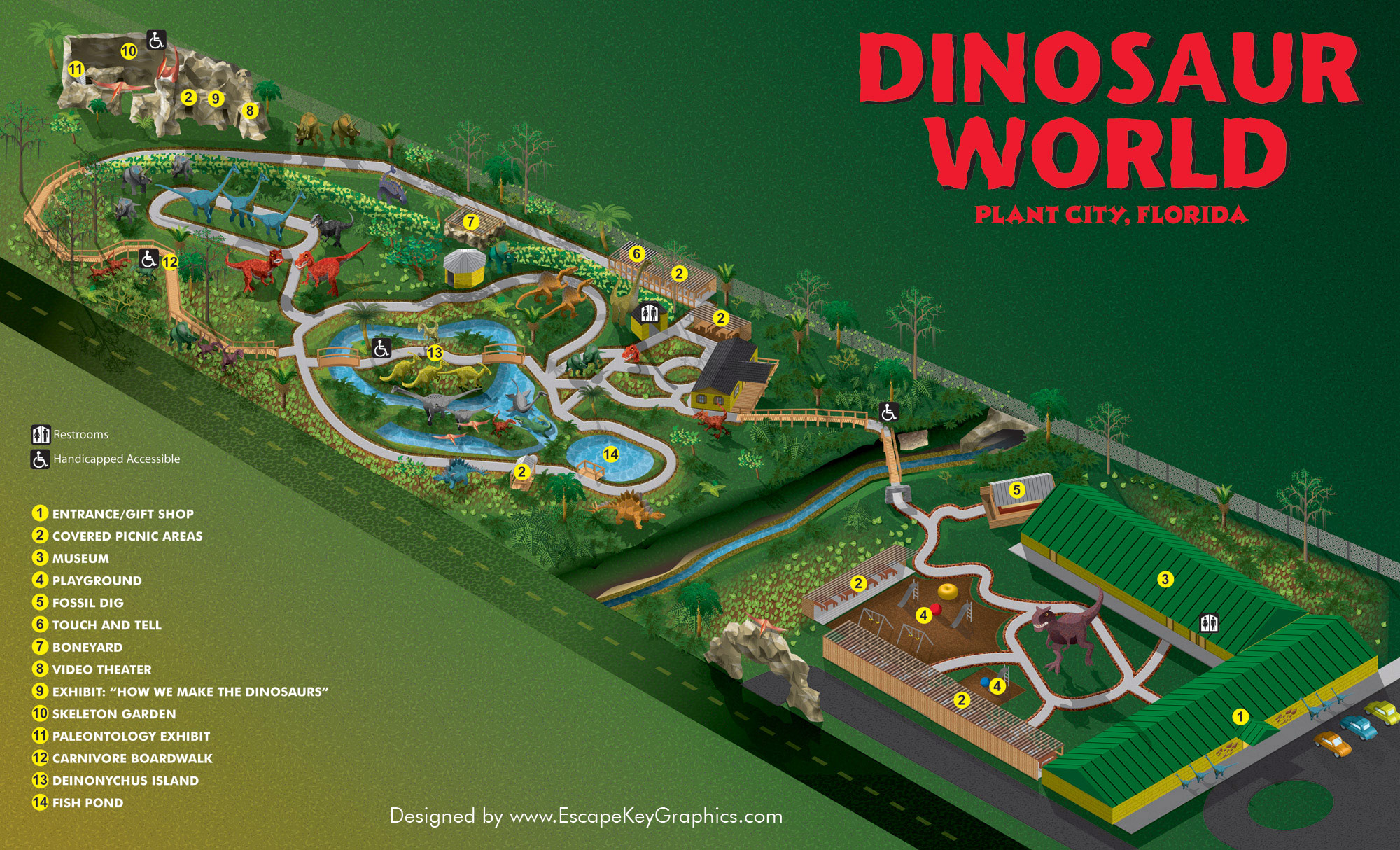 Theme Park Brochures Dinosaur World Florida - Theme Park Brochures