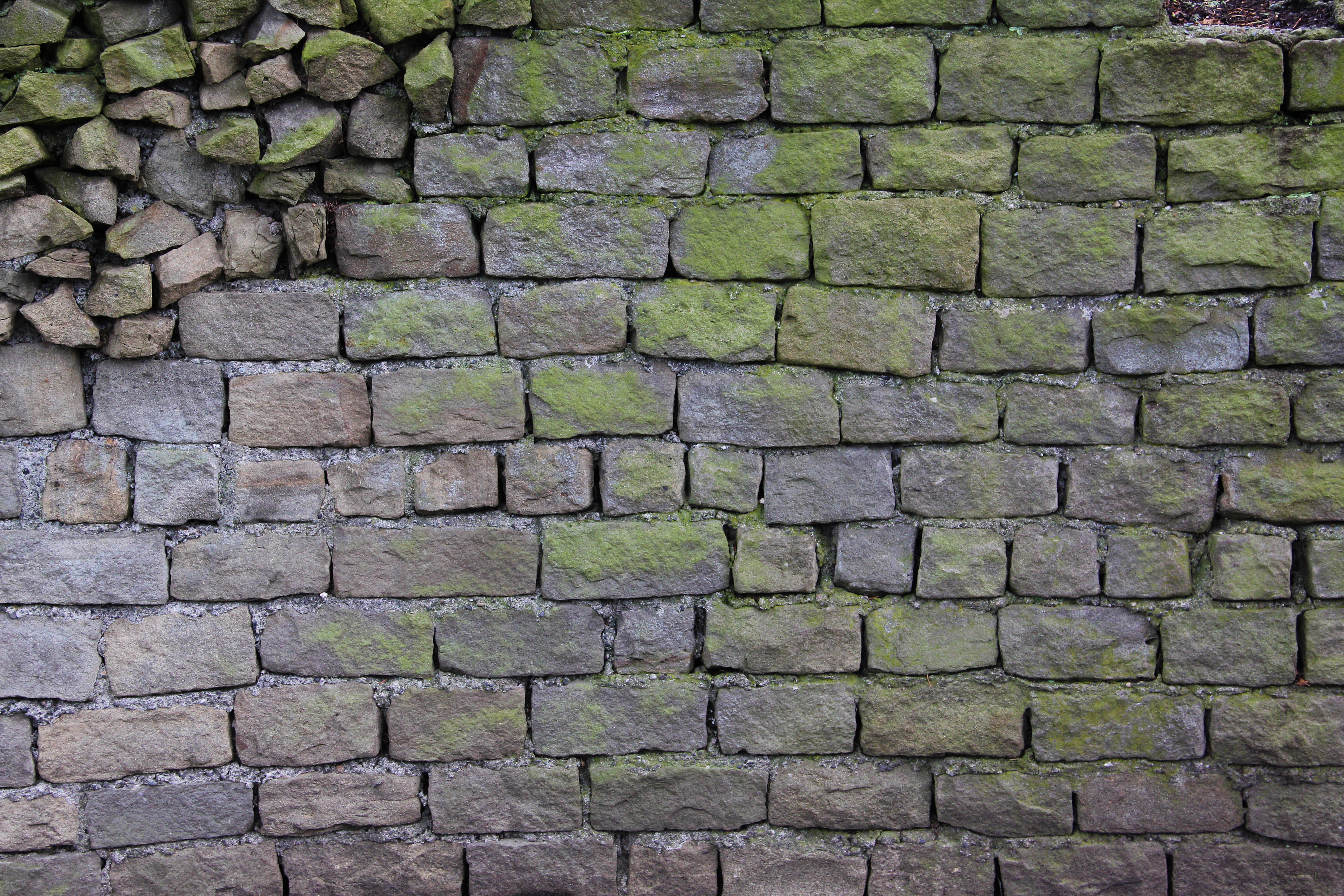 Texturex brick rock stone algea grey green uneven dirty wall cracked ...