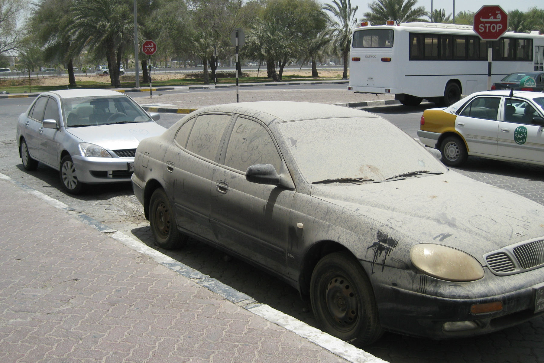 Abu Dhabi officials are towing away dirty cars