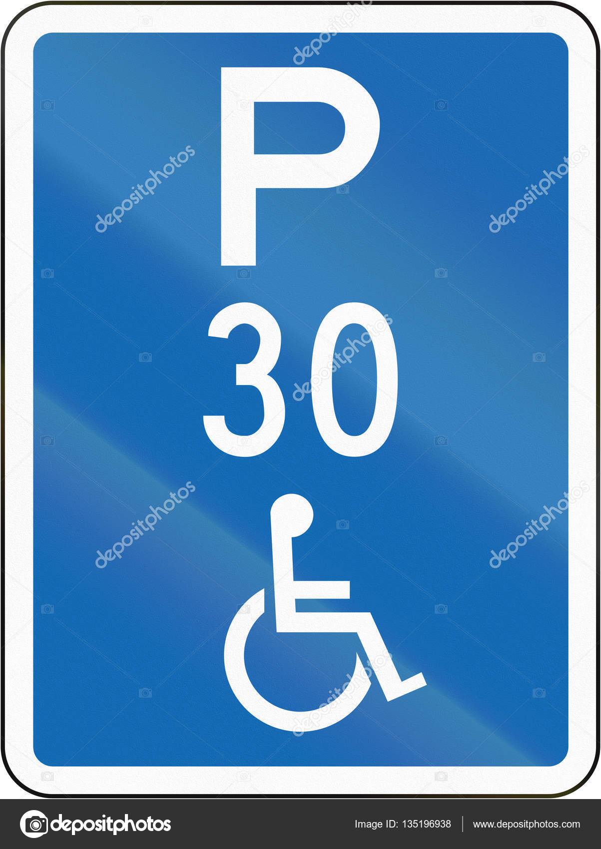 New Zealand road sign: This parking space is reserved for disabled ...