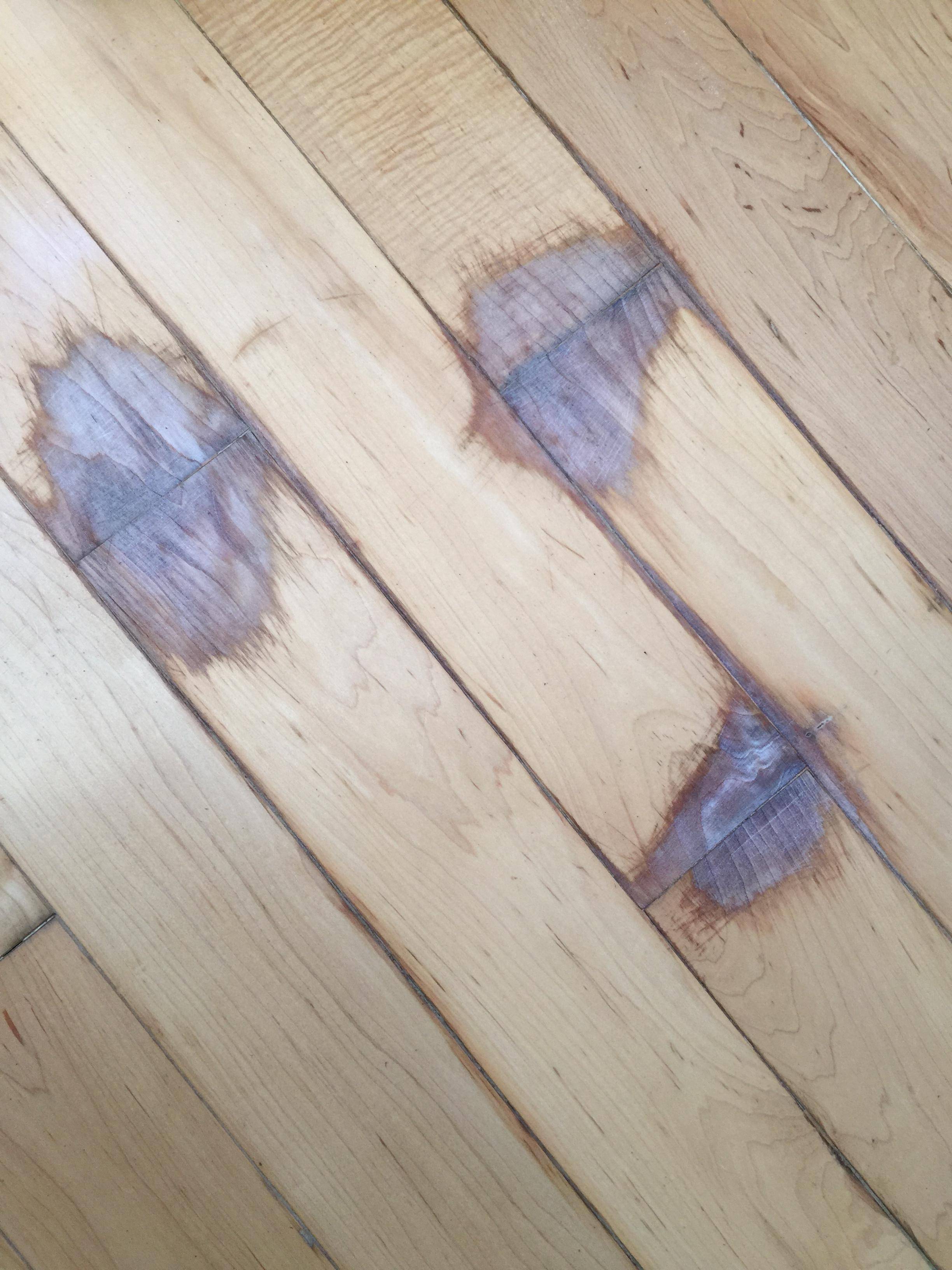 repair - How can I cover up wood floor stain spill damage? - Home ...