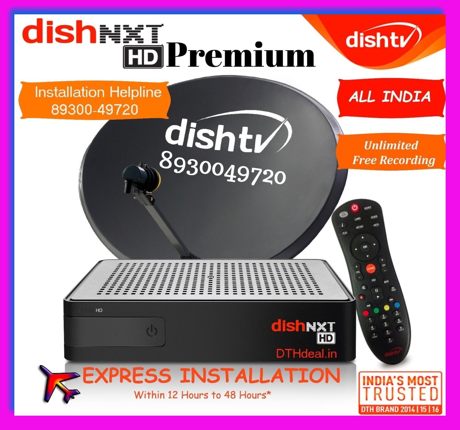 DISHTV NXT HD Premium plus Set-Top Box with recorder (Multi ...