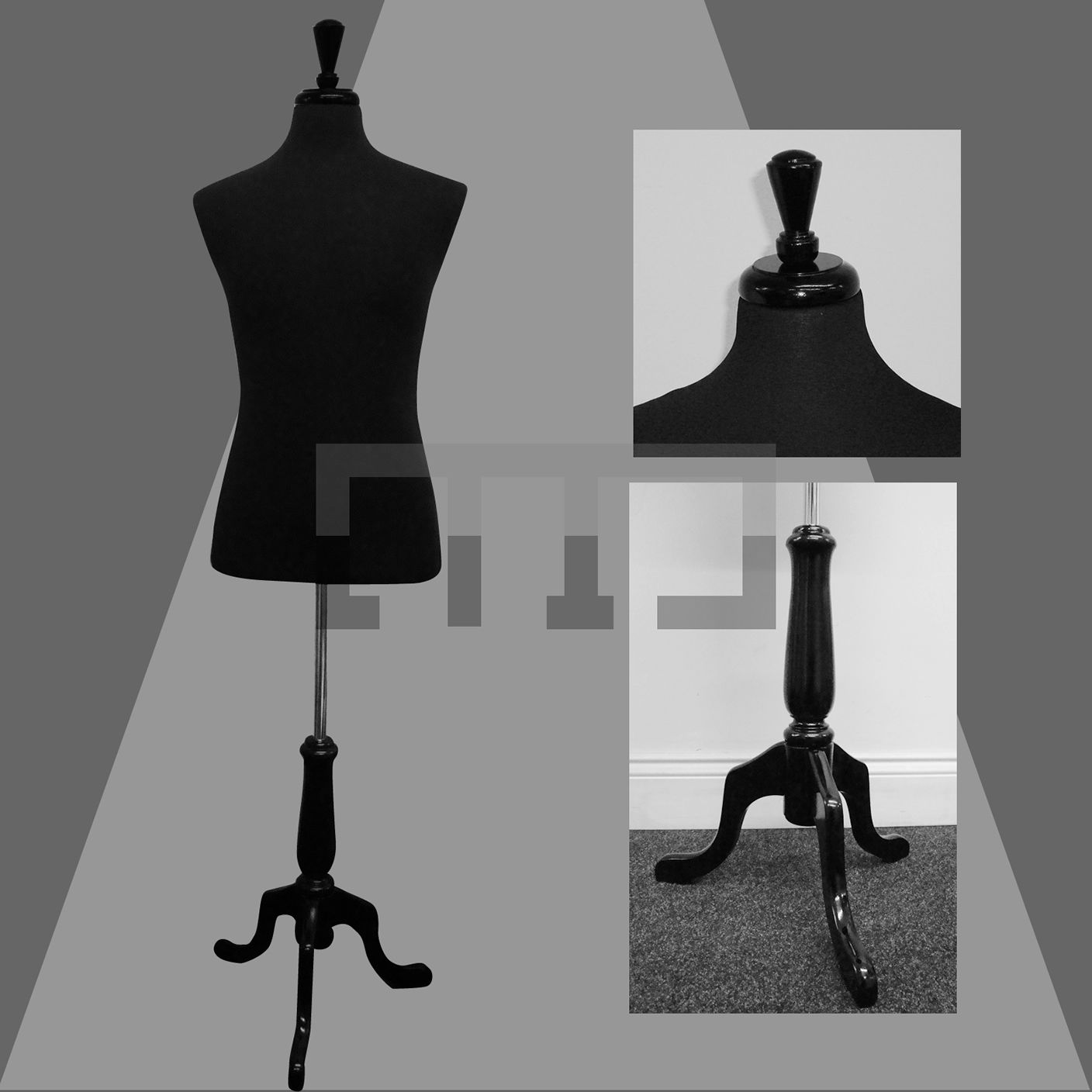 Male dressmakers tailors dummy mannequin torso bust display ...