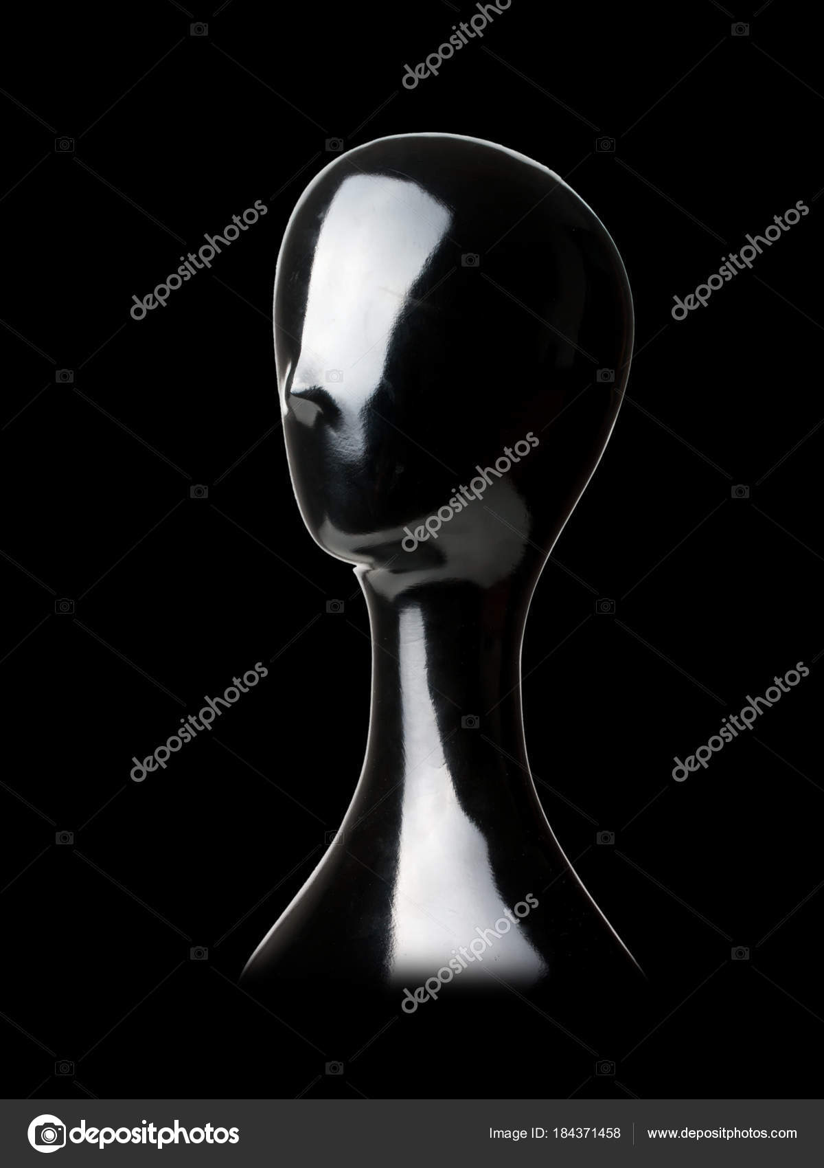 Minimalist Black Head Display Dummy — Stock Photo © CHROMORANGE ...