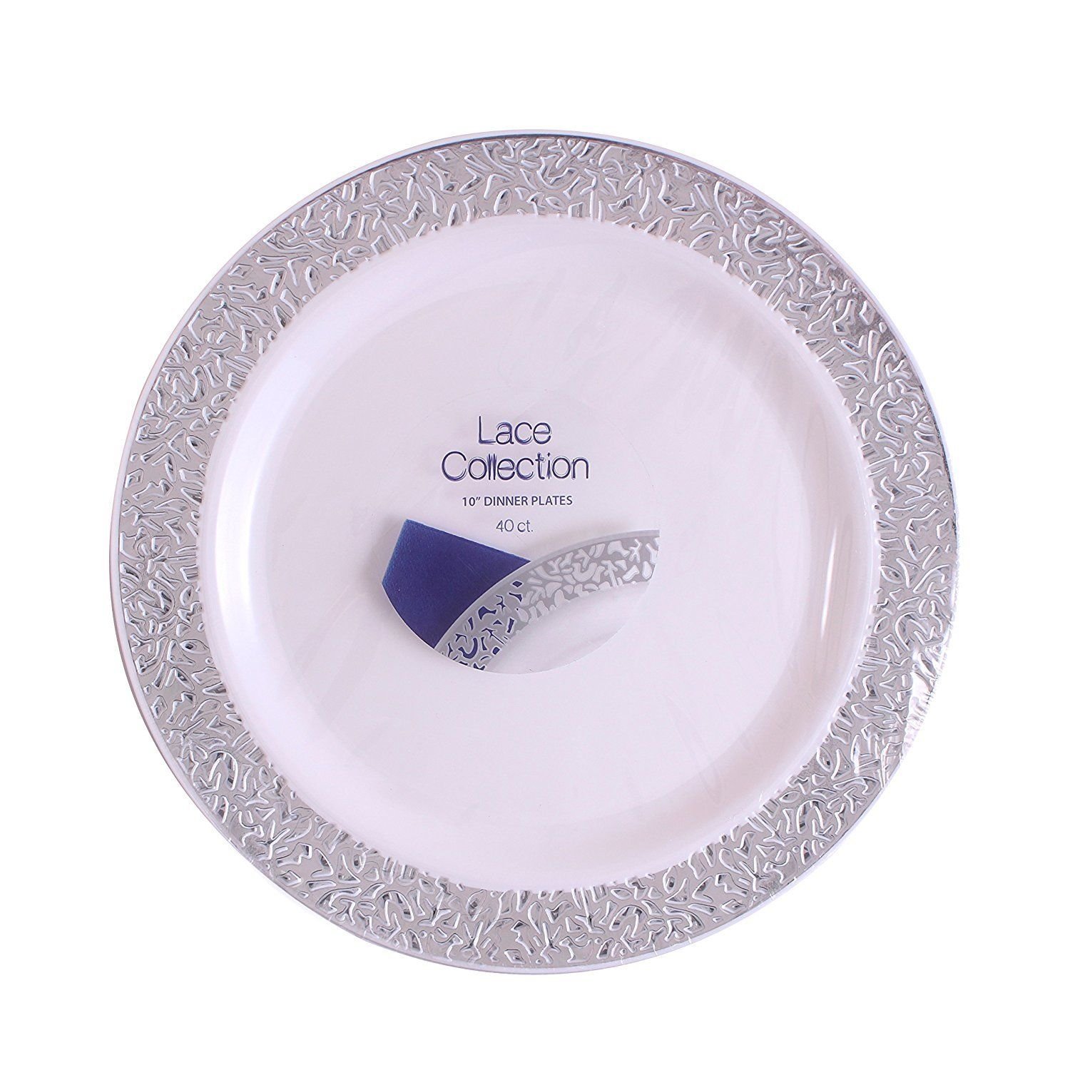 Party Bargains Lace Collection Disposable Plates & Soup Bowls - Pack ...