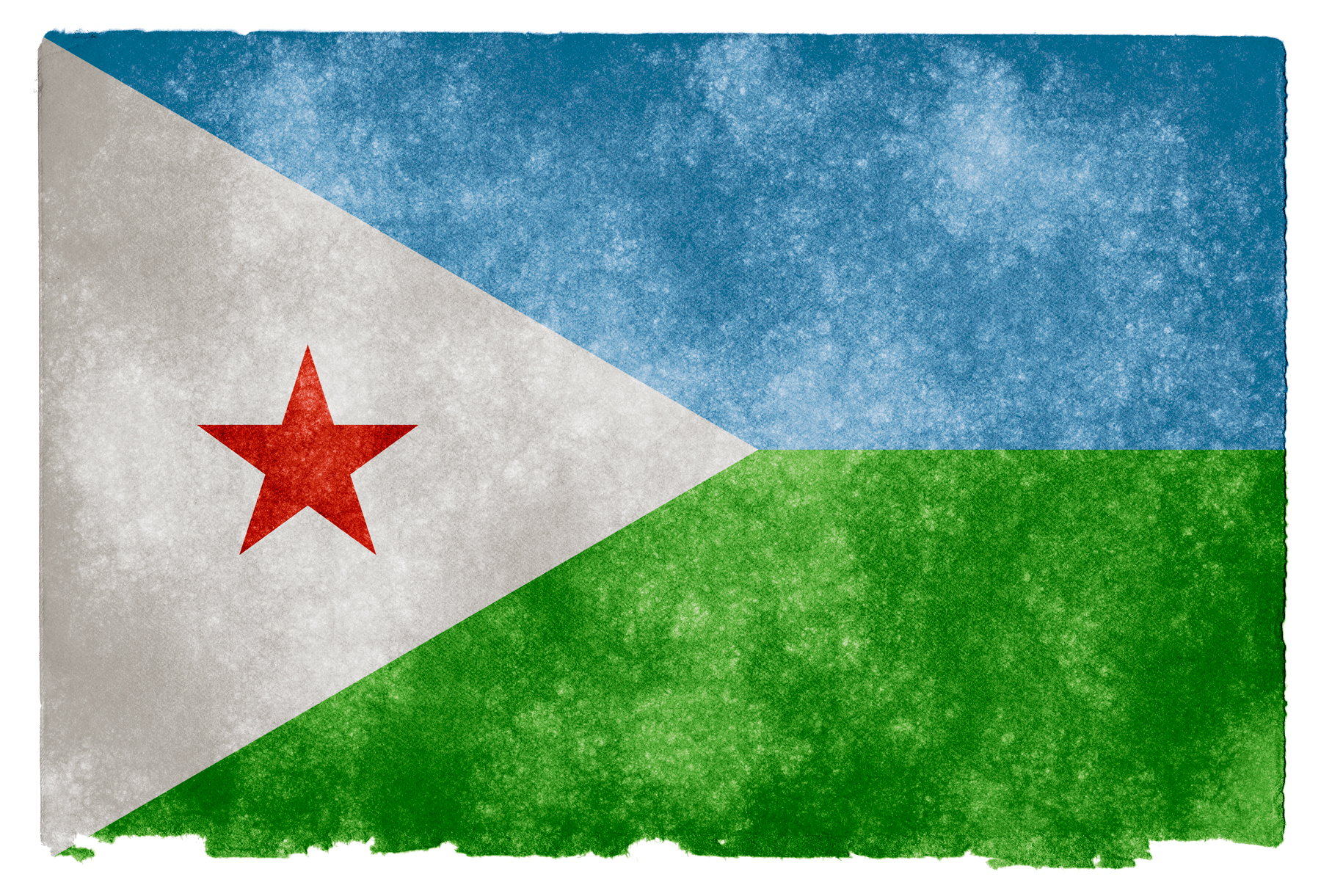 Djibouti grunge flag photo