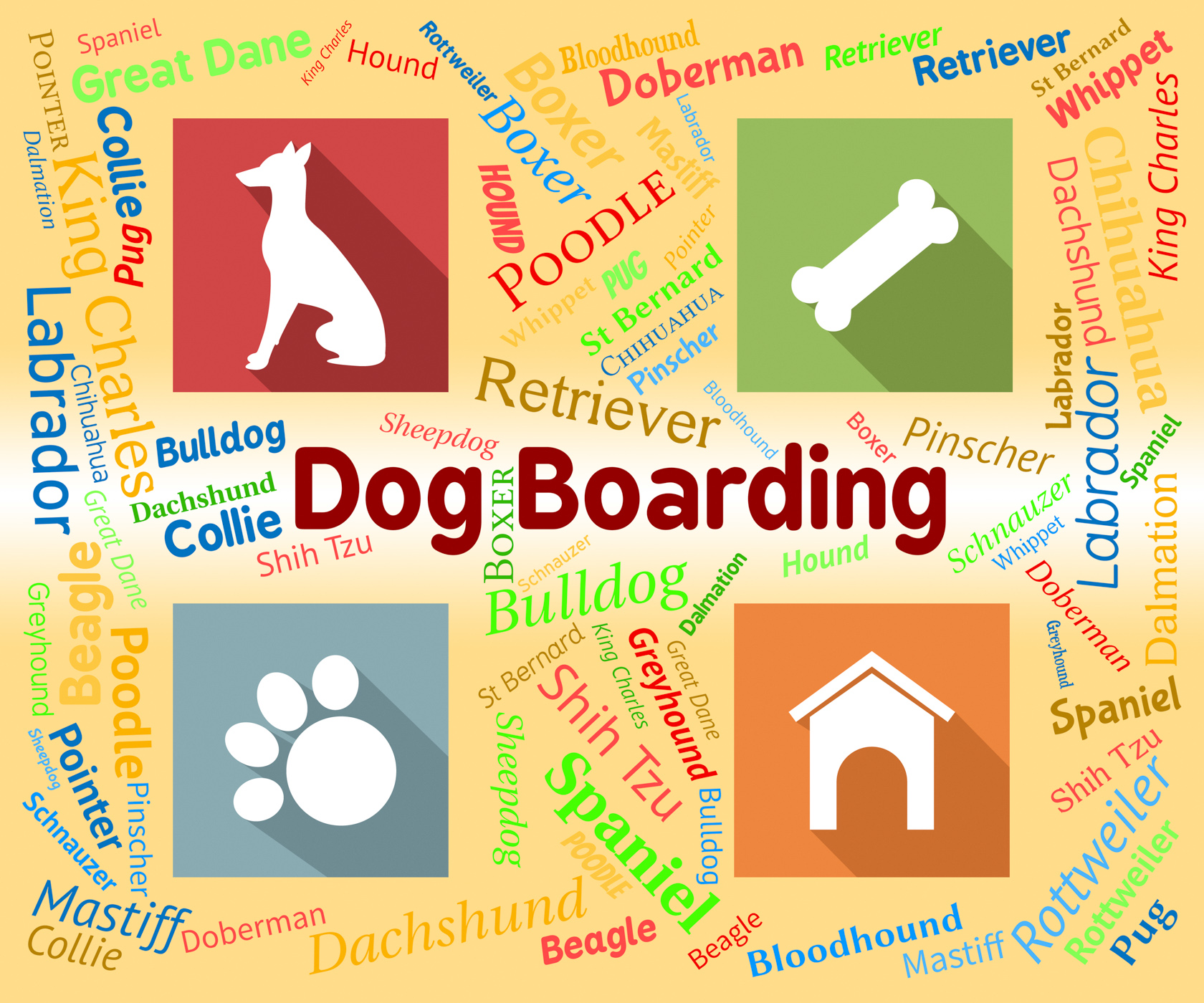 Boarding meaning. Dog on Board.