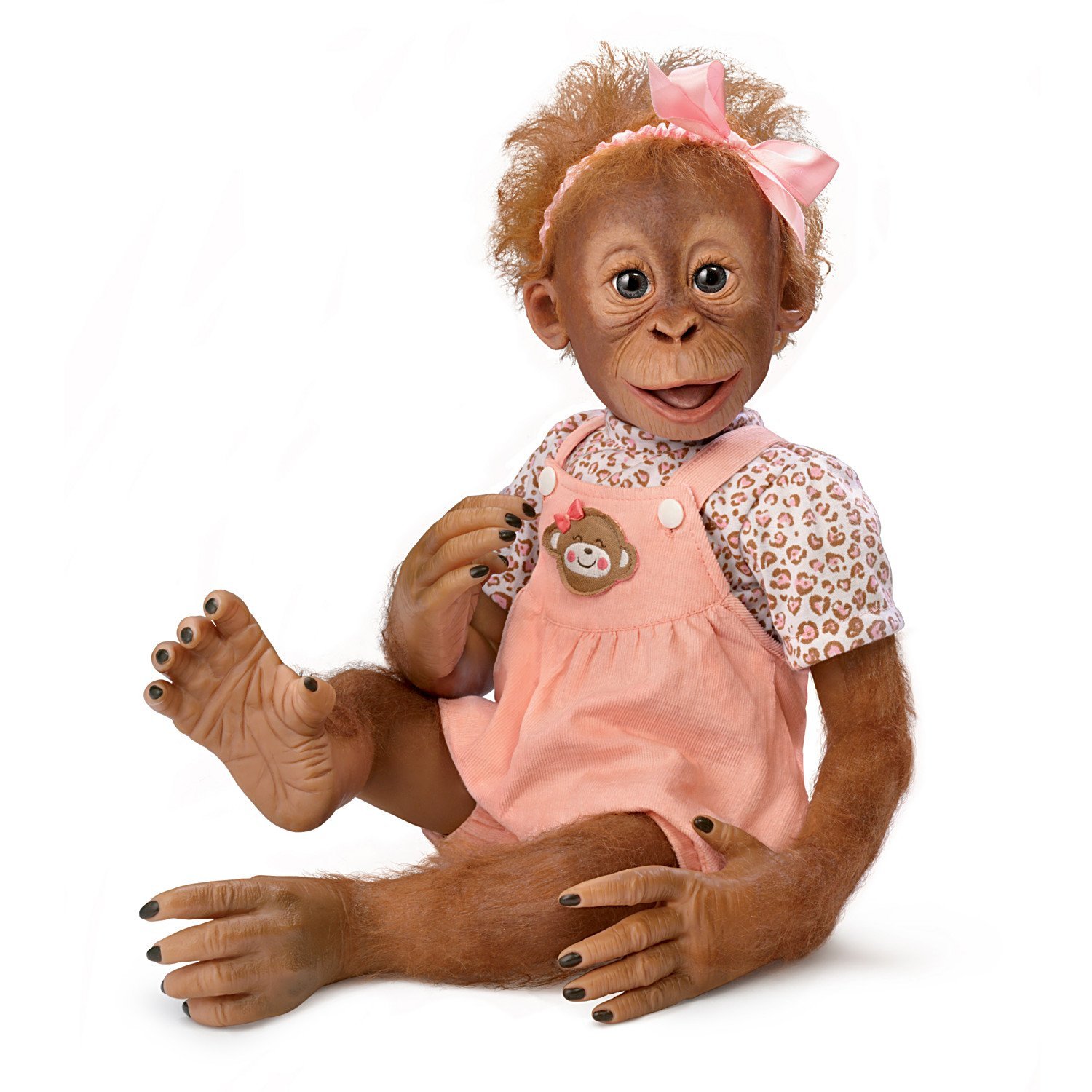 Amazon.com: Realistic Baby Monkey Doll by Ina Volprich Holds Every ...