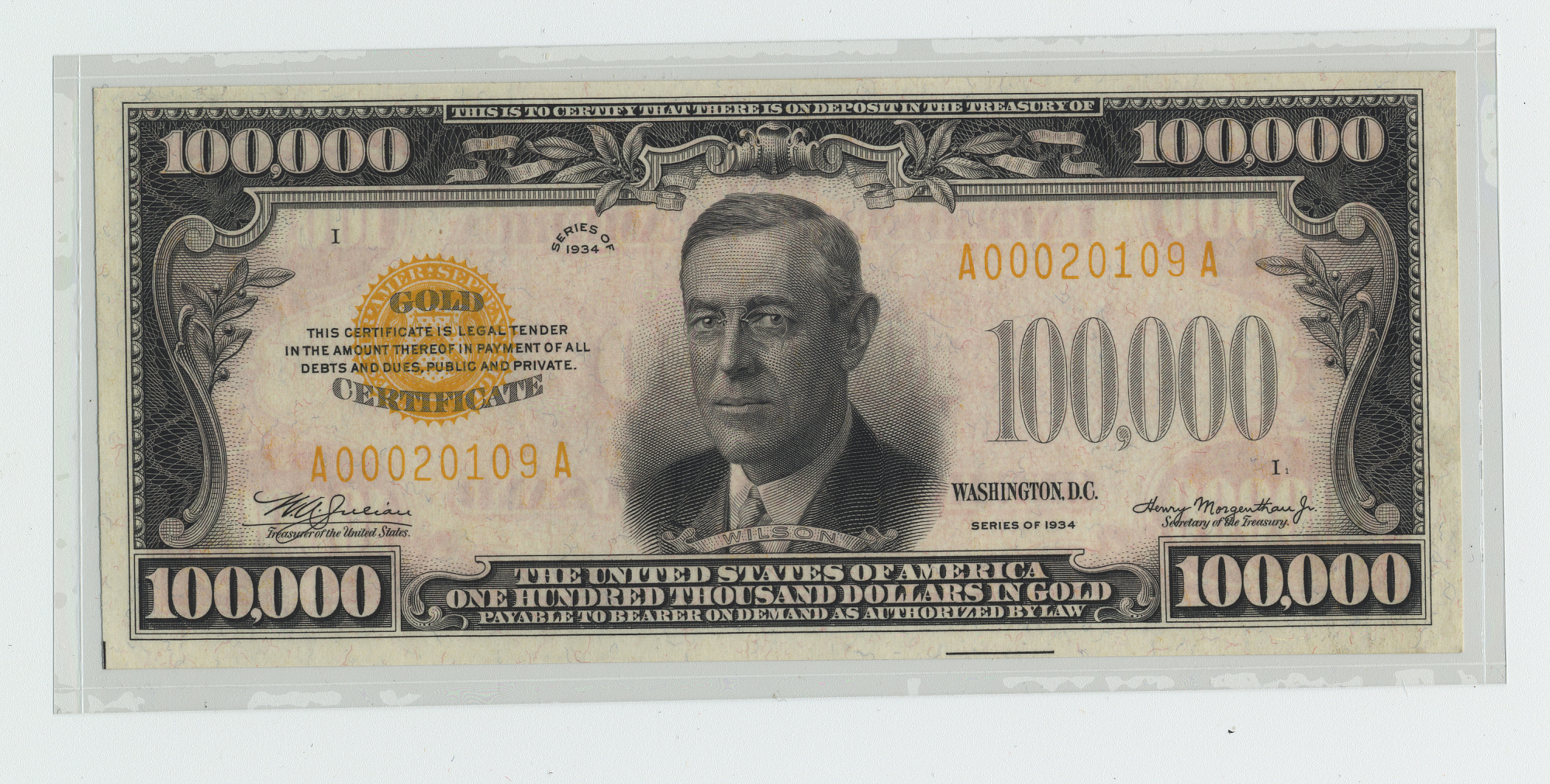 100,000 Dollars, United States, 1934 | National Museum of American ...