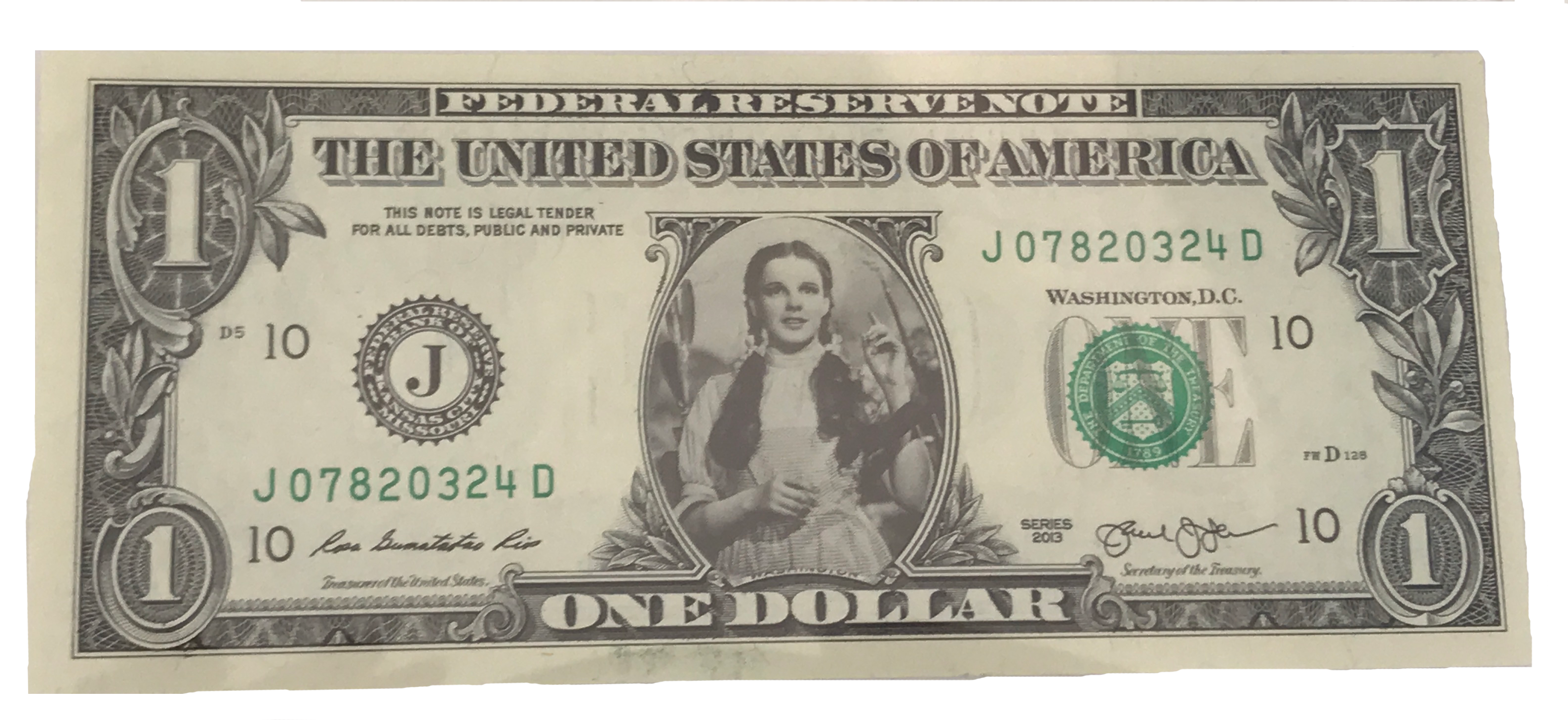 Dorothy in the Field Dollar Bill – OZ Museum