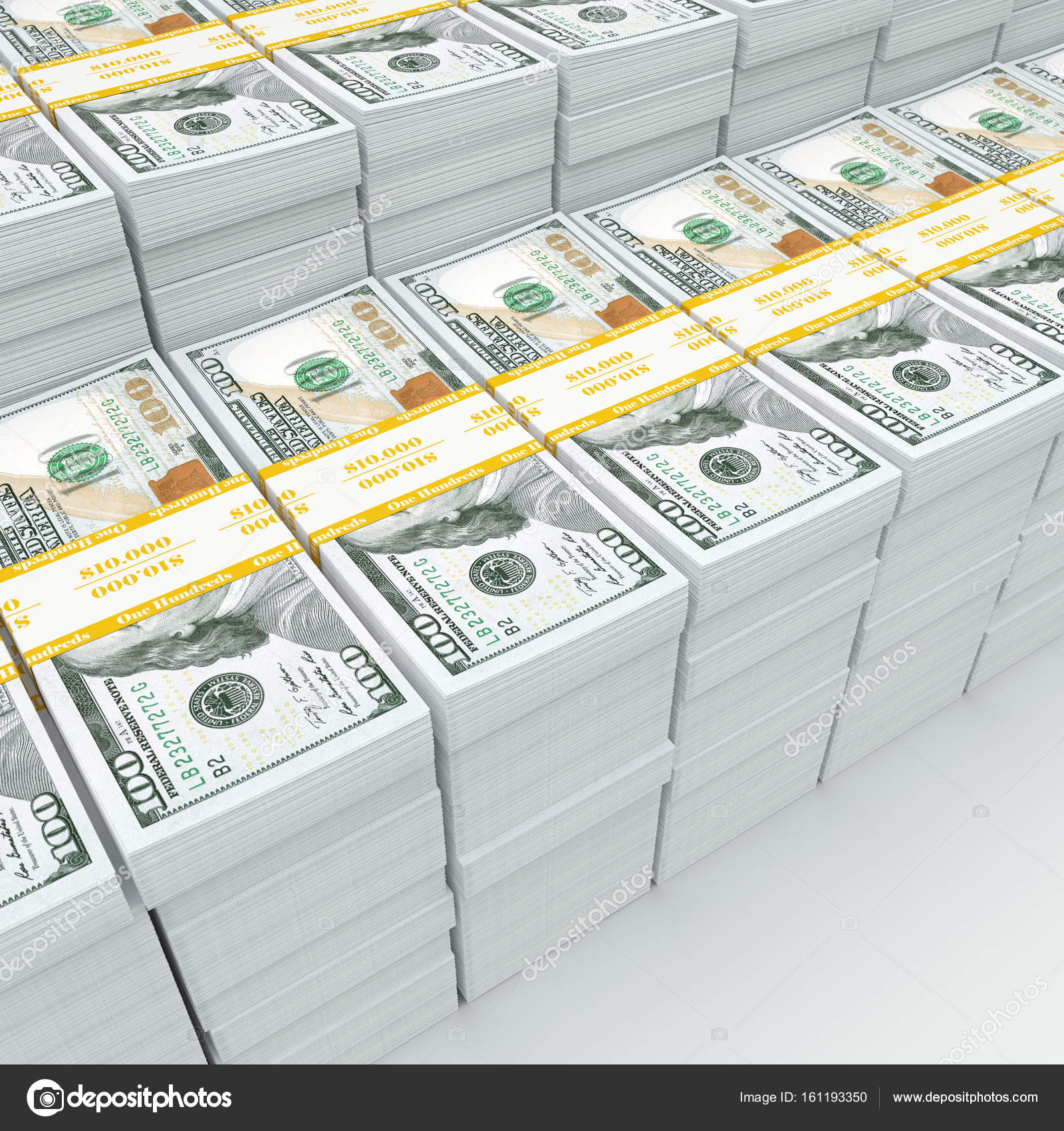 3d rendering lots of packs of US dollars — Stock Photo © apopium ...