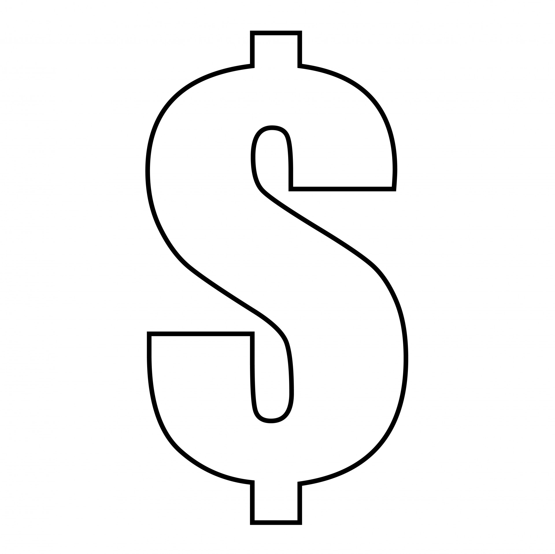 Dollar Sign Outline Free Stock Photo - Public Domain Pictures