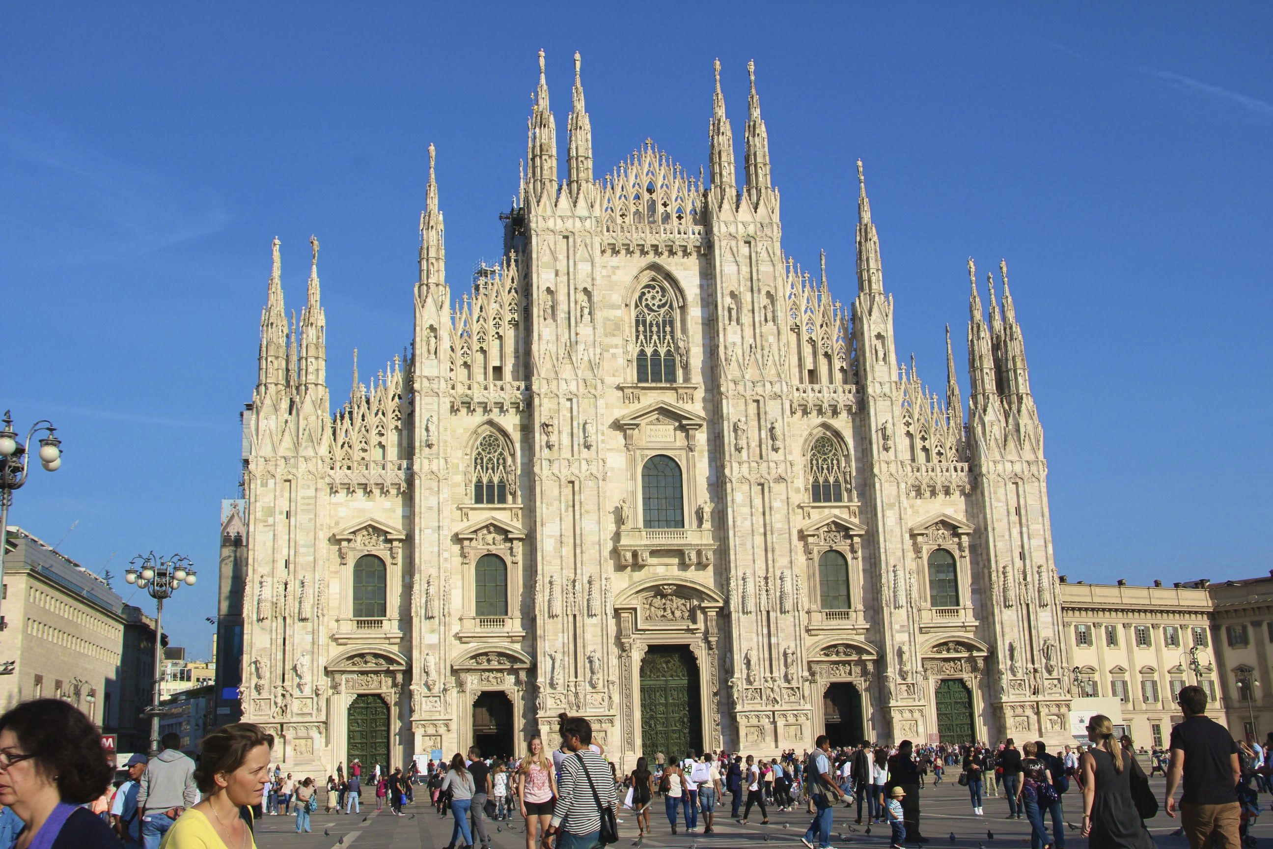 The Duomo in the Heart of Milan. Also called Mailänder Dom, Dom de ...