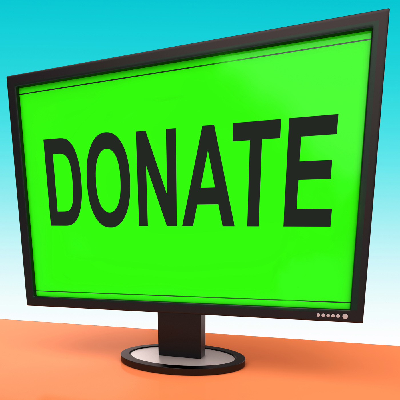 Donate computer shows charity donating and fundraising photo
