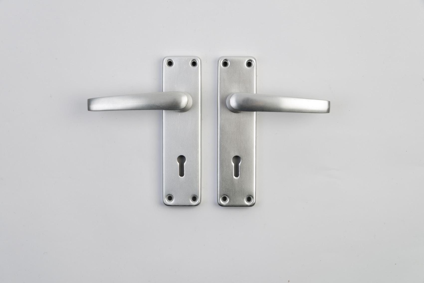 Jedo silver lock external door handle - KD Supplies