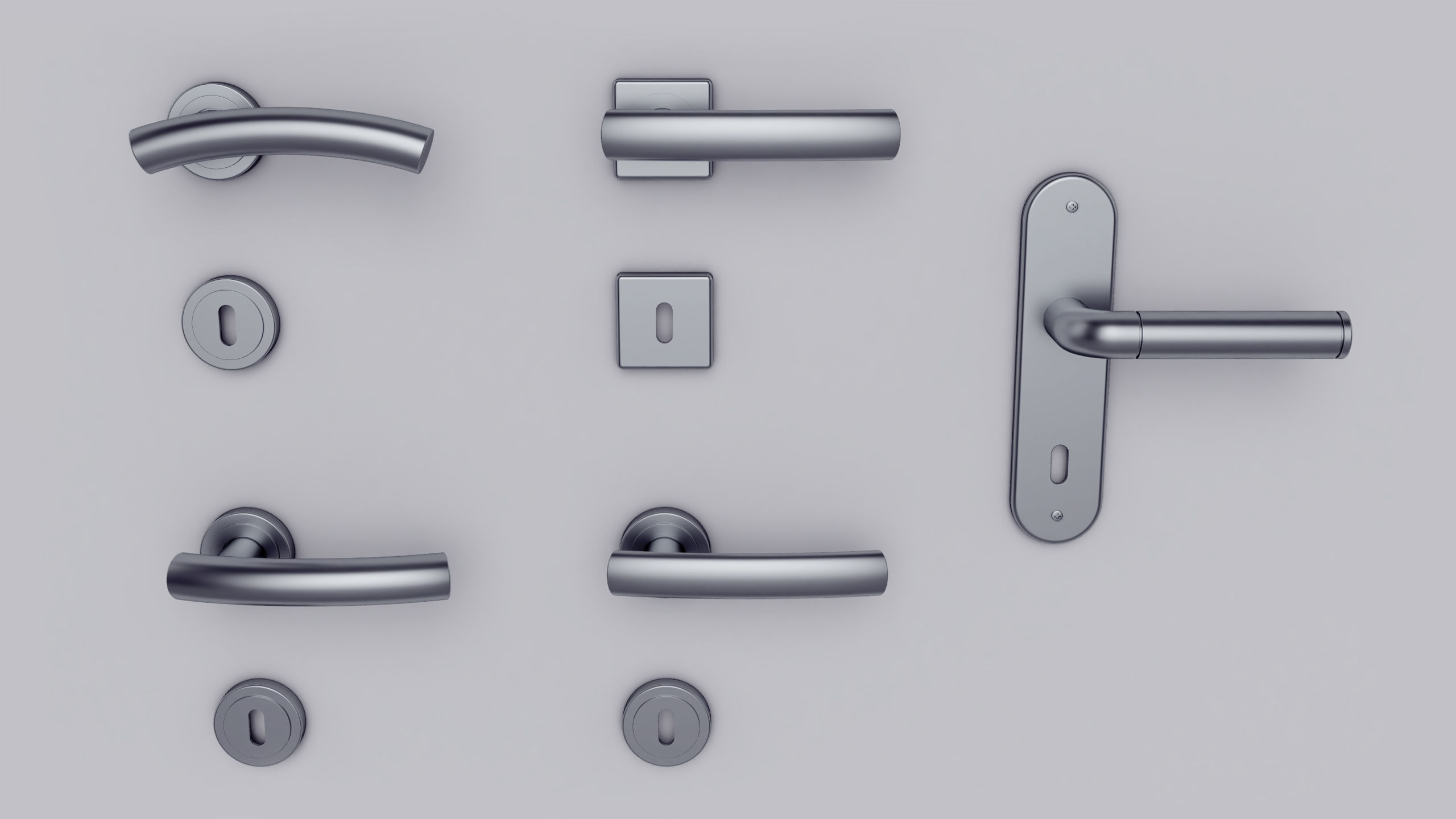 3D Door handle set | CGTrader