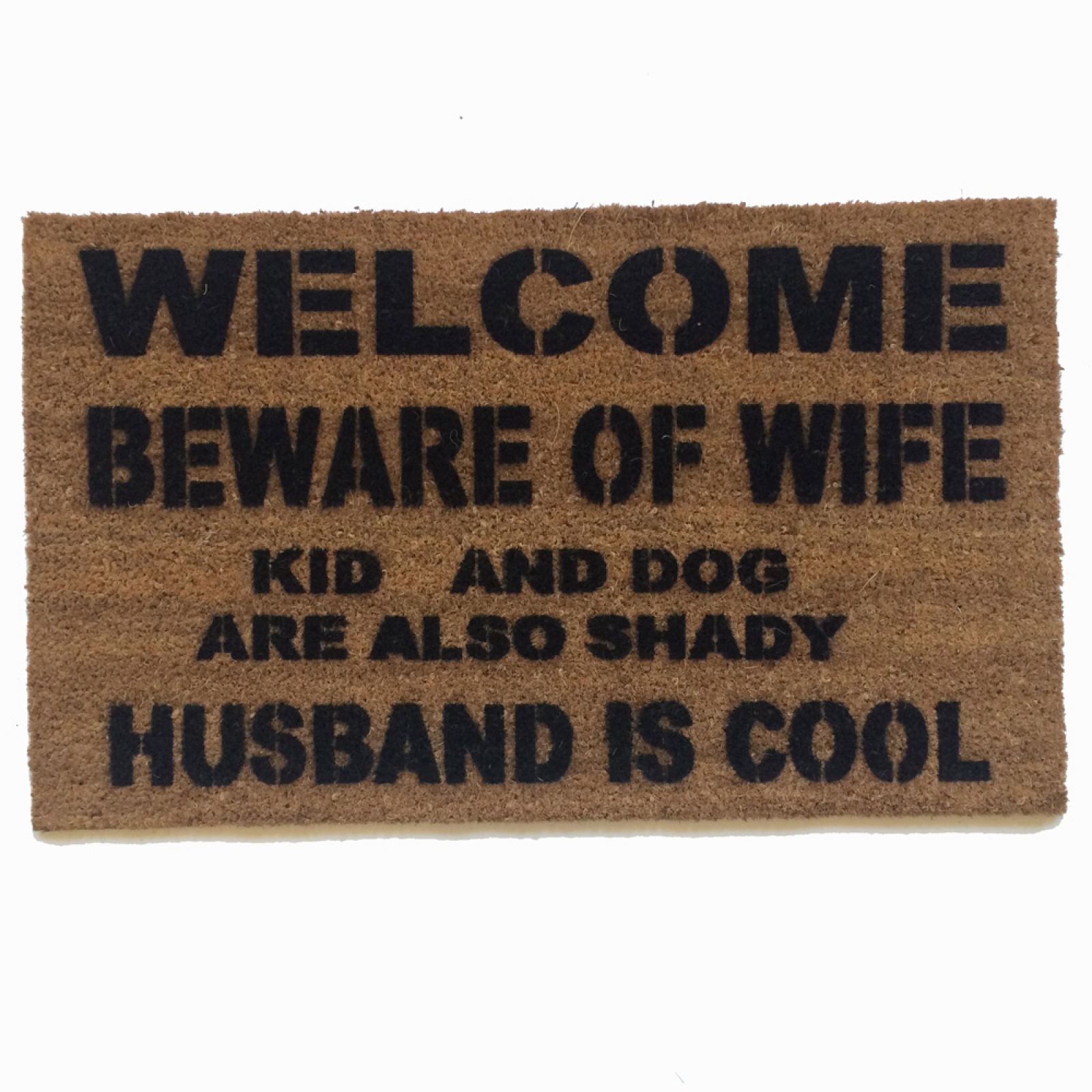 welcome beware of wife rude, funny doormat | Damn Good Doormats