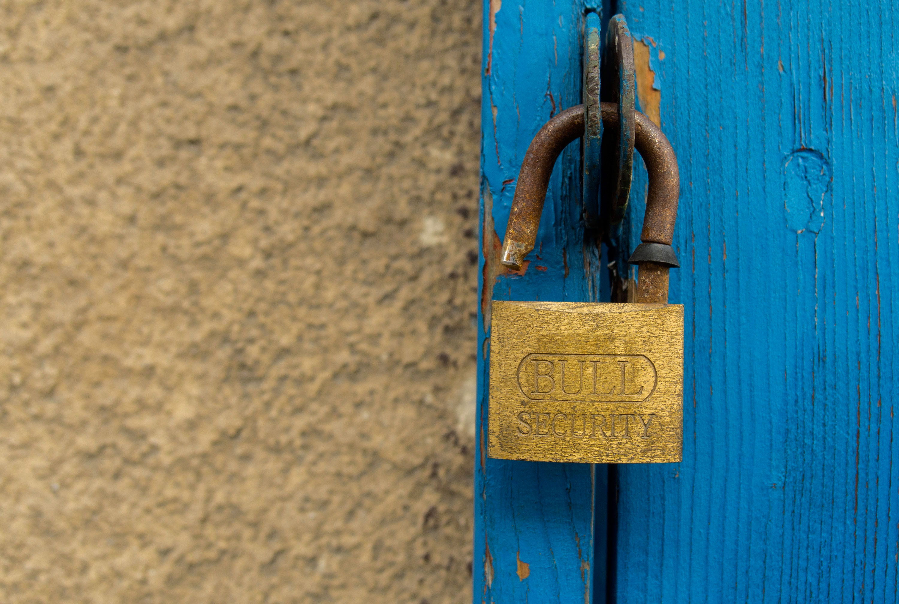 Free Image: Old door and an open padlock | Libreshot Public Domain ...