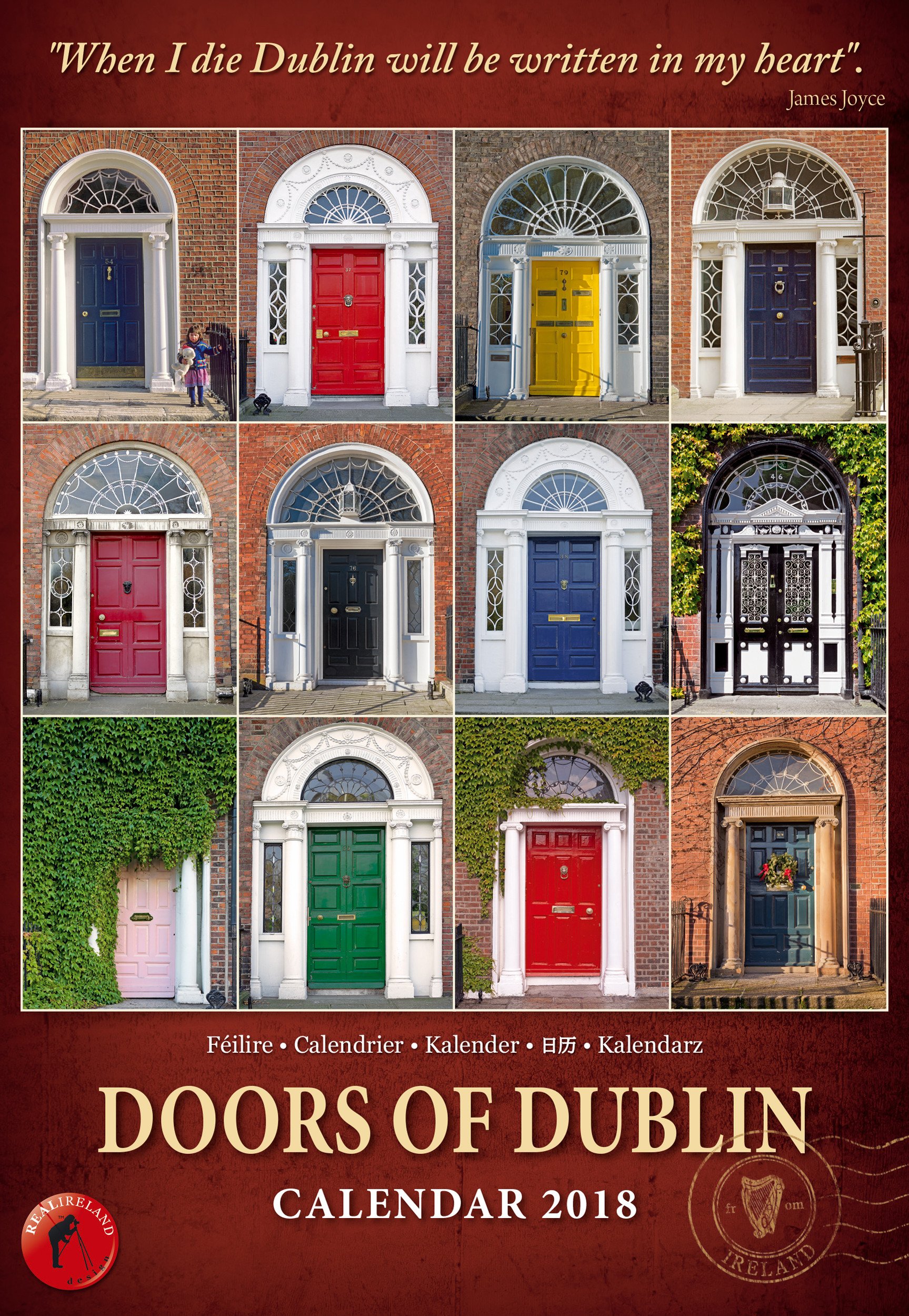 Slim Doors of Dublin Calendar 2018 | Irish Calendars