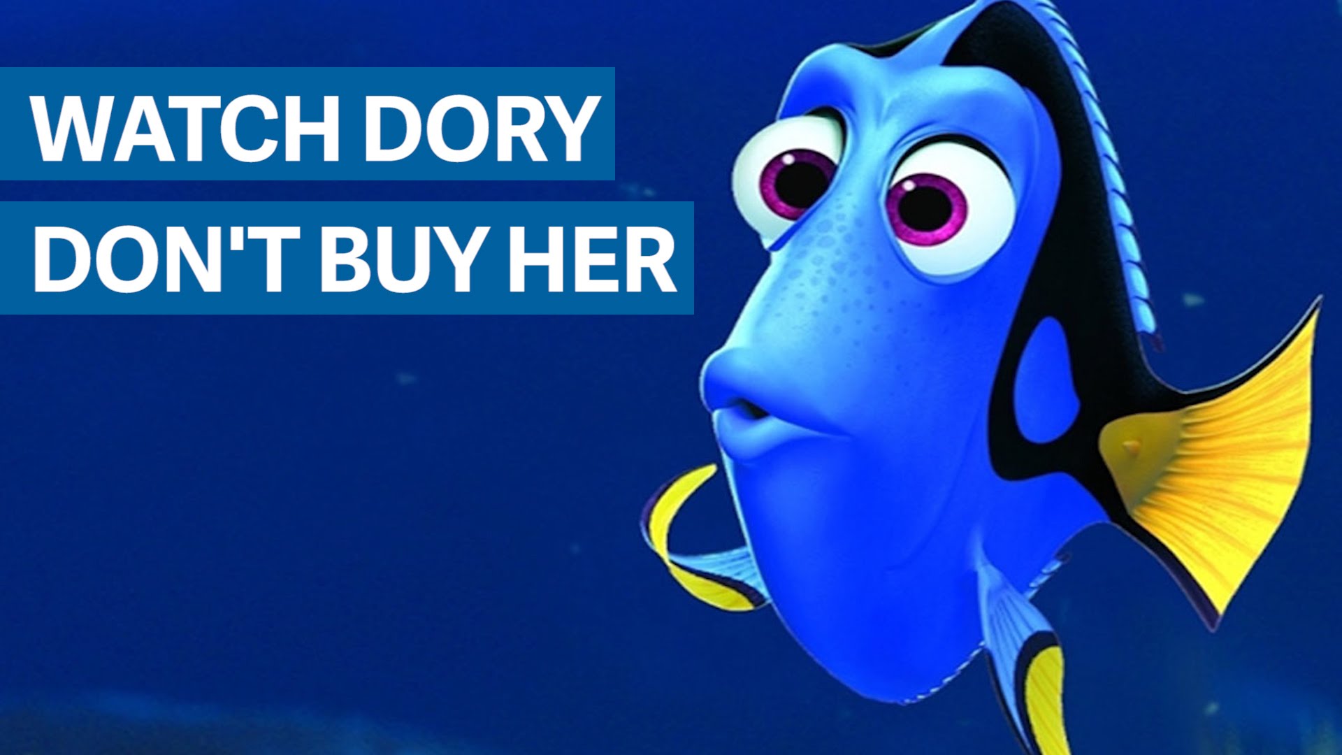 Watch Dory, don't buy her - YouTube