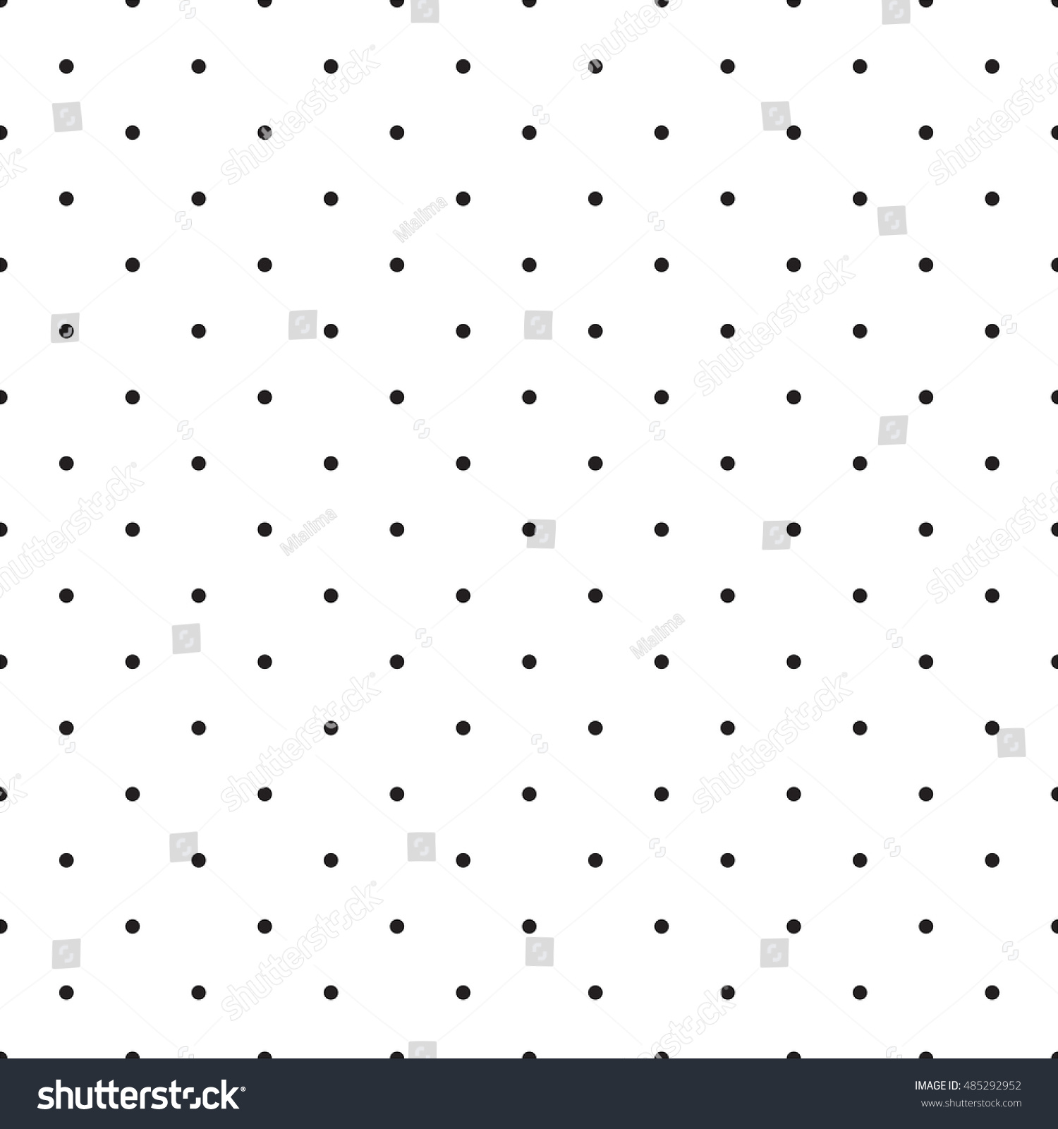 Seamless Polka Dot Pattern Monochrome Dotted Stock Vector HD ...