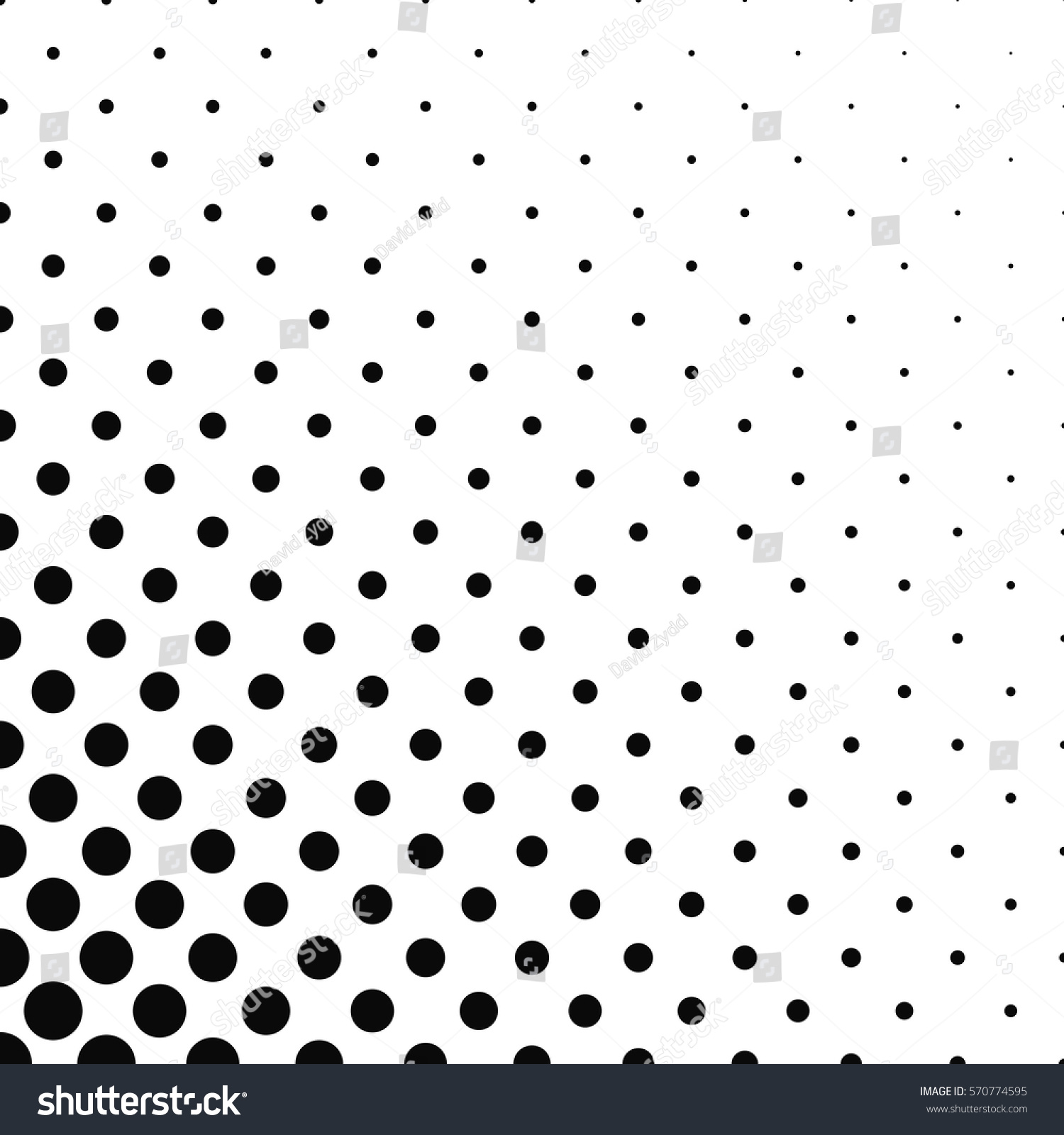 Abstract Monochrome Dot Pattern Background Design Stock Vector ...