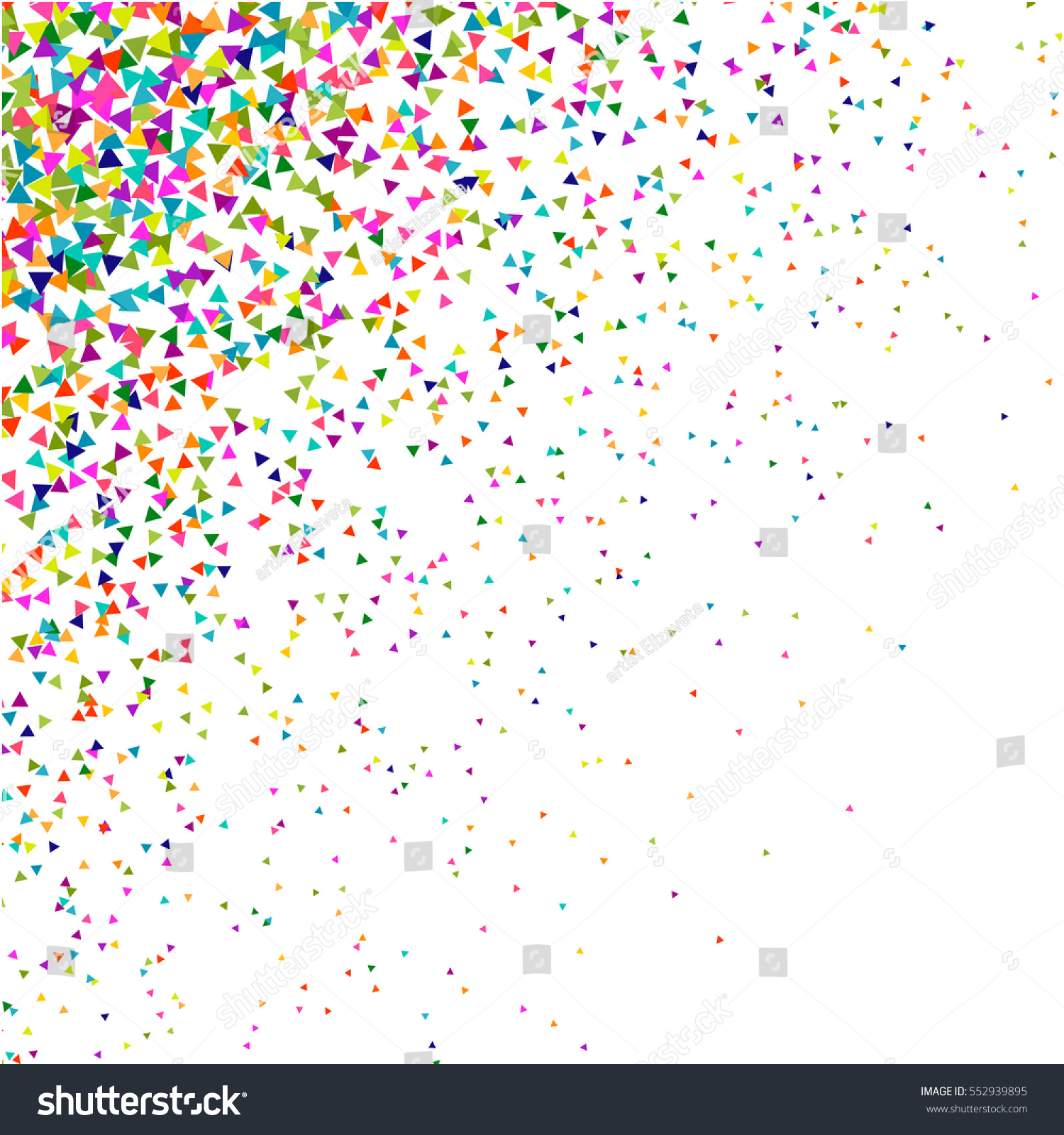 Abstract Dotted Surface Colorful Triangles Background Stock Vector ...