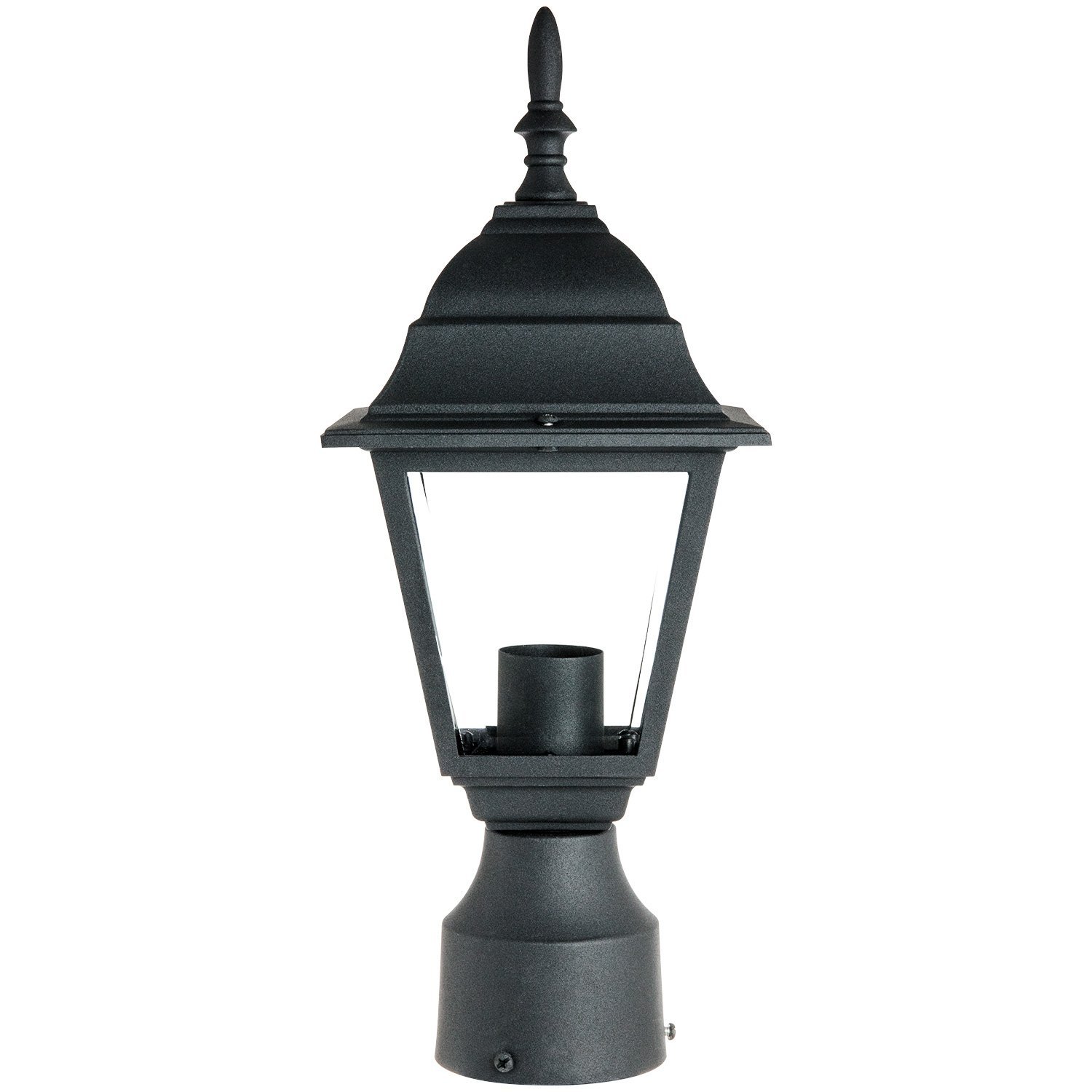 Sunlite ODI1150 15-Inch Decorative Light Post Outdoor Fixture, Black ...
