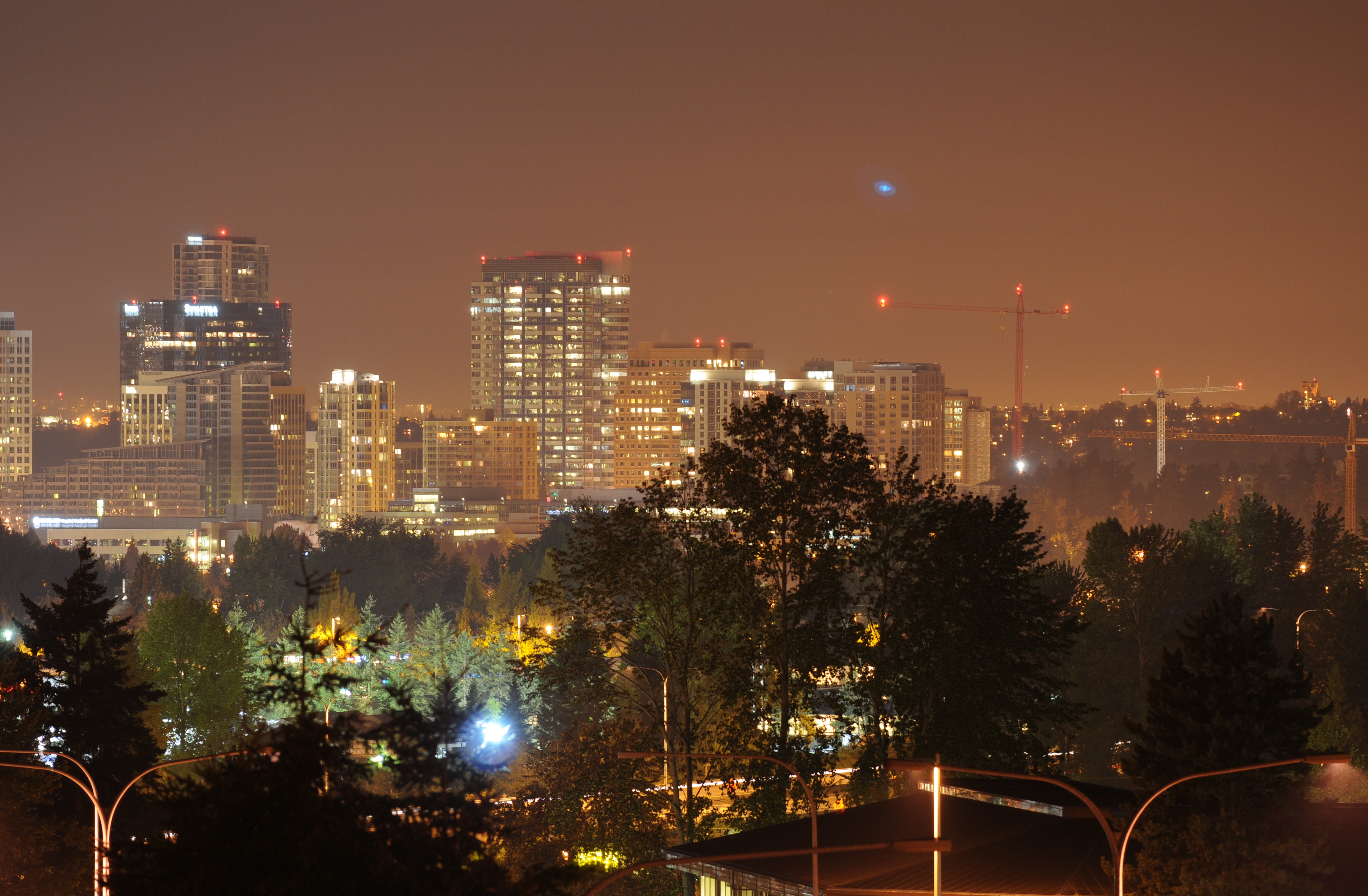 Downtown bellevue from overlake at night 3 photo