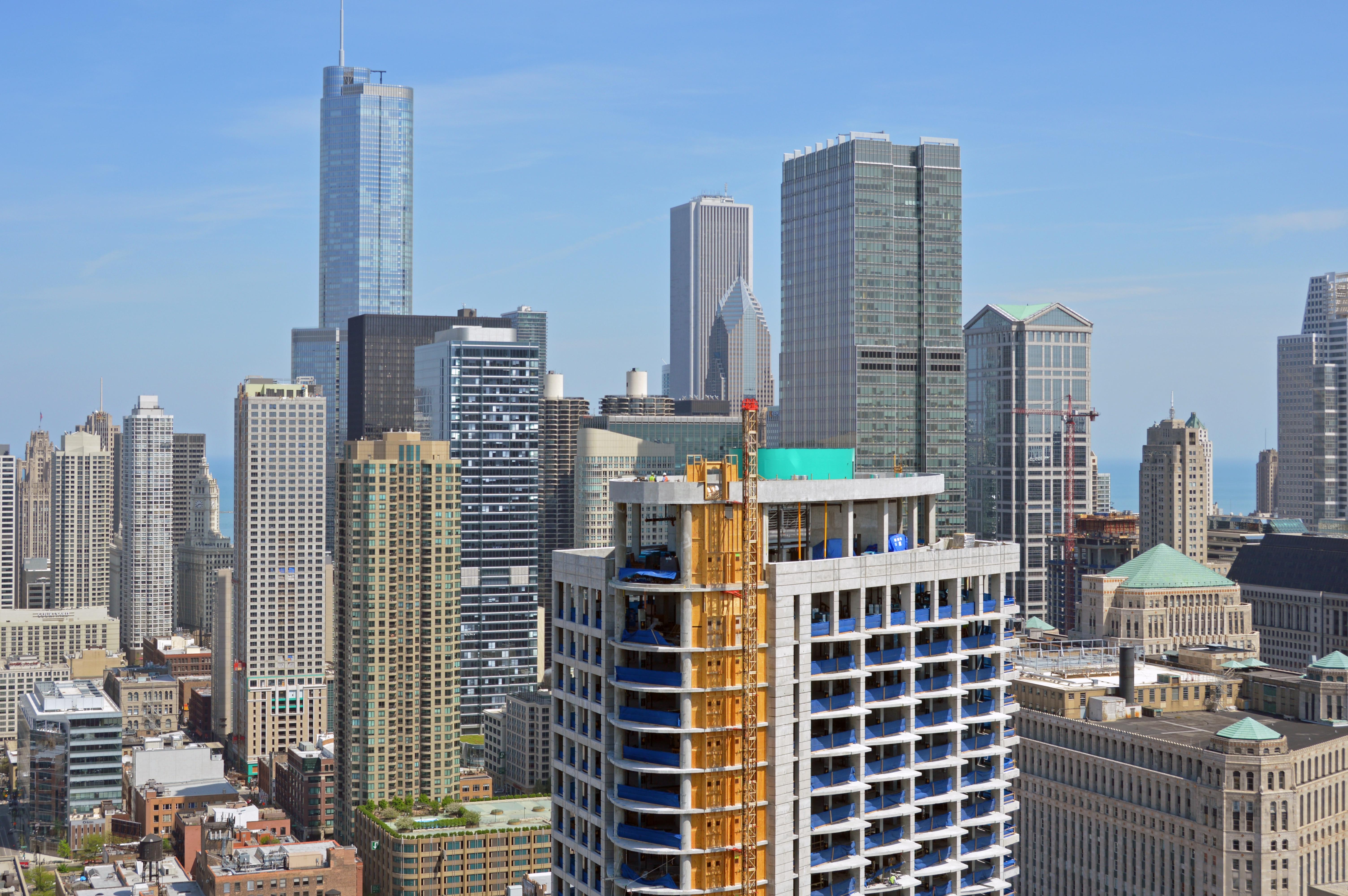 A view of three new apartment towers – YoChicago