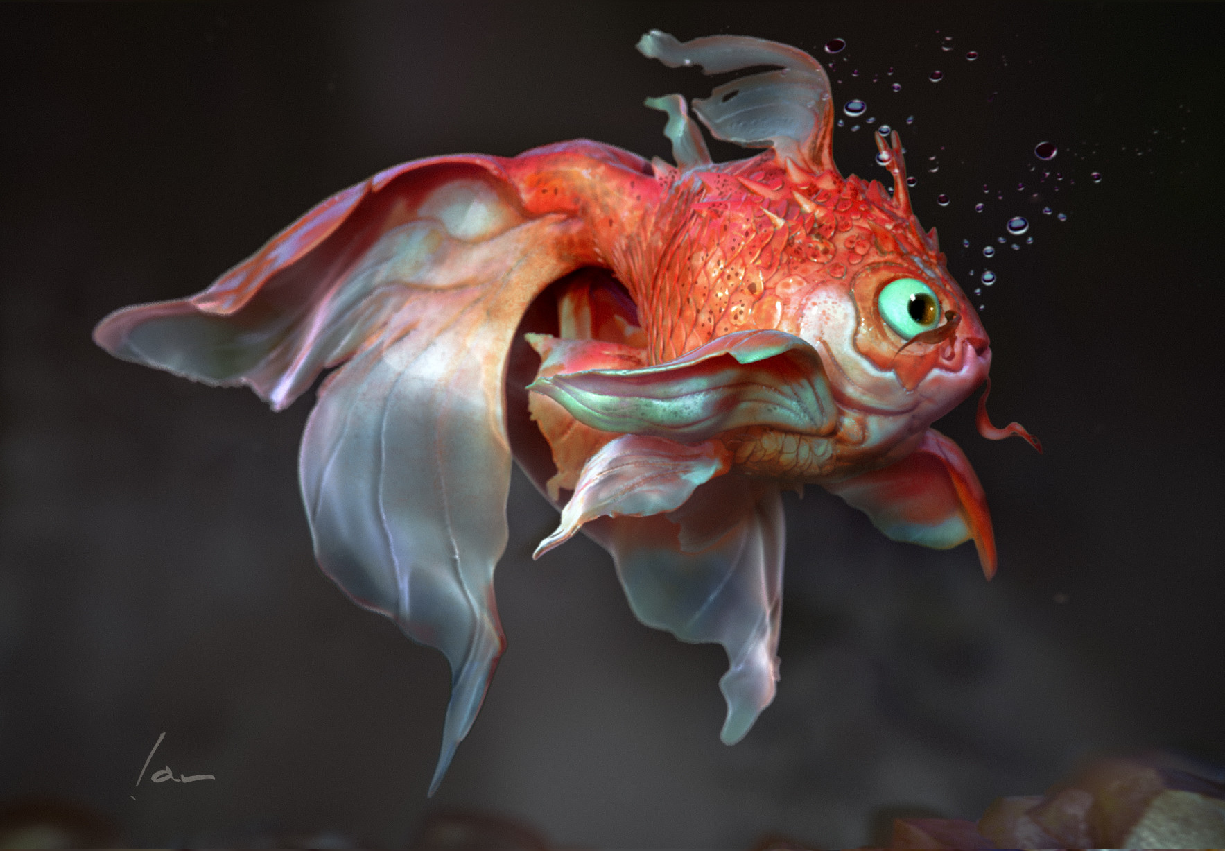 ArtStation - dragon fish, Ian Parra