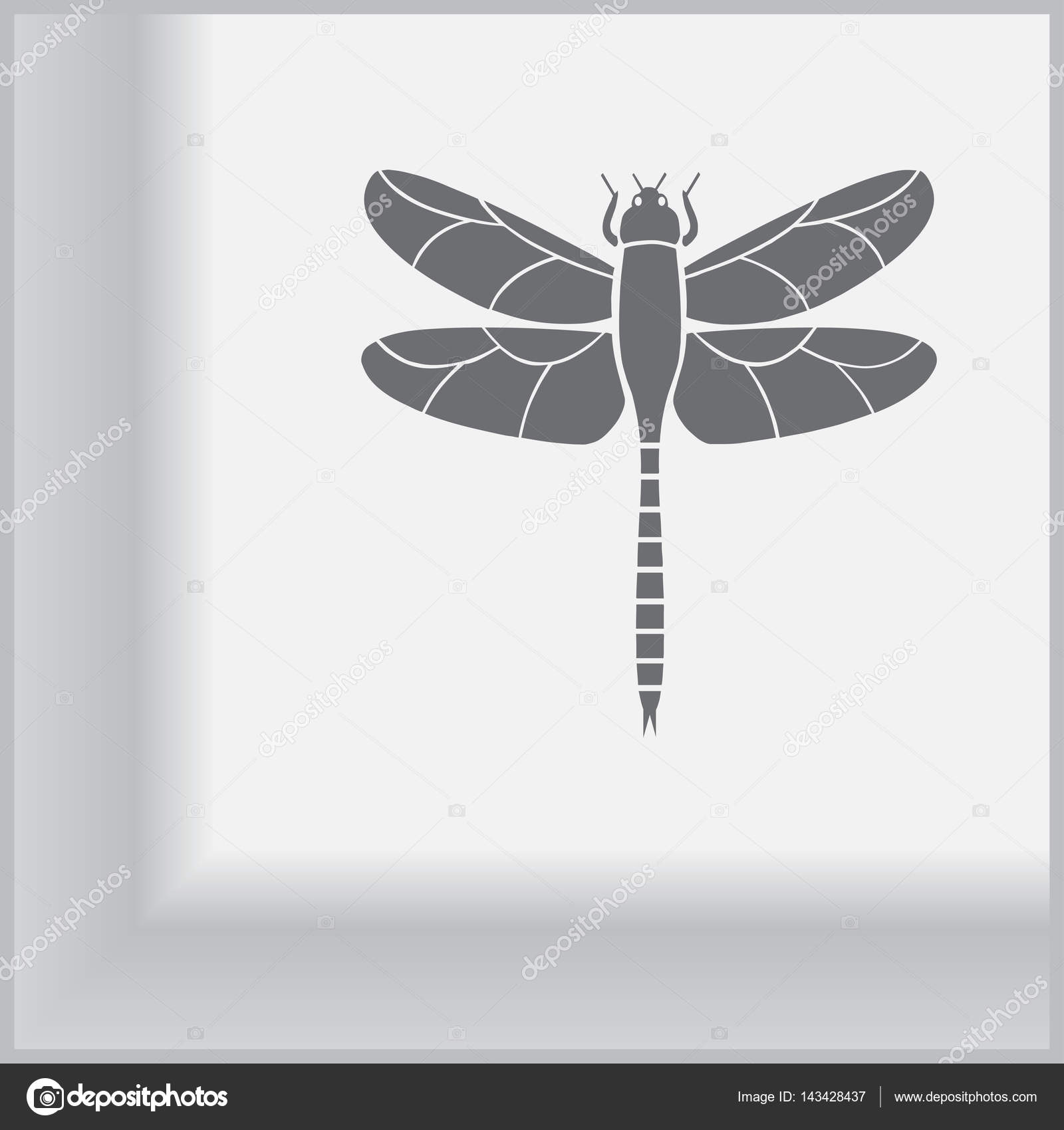 Abstract design dragonfly icon — Stock Vector © Chack_rick #143428437