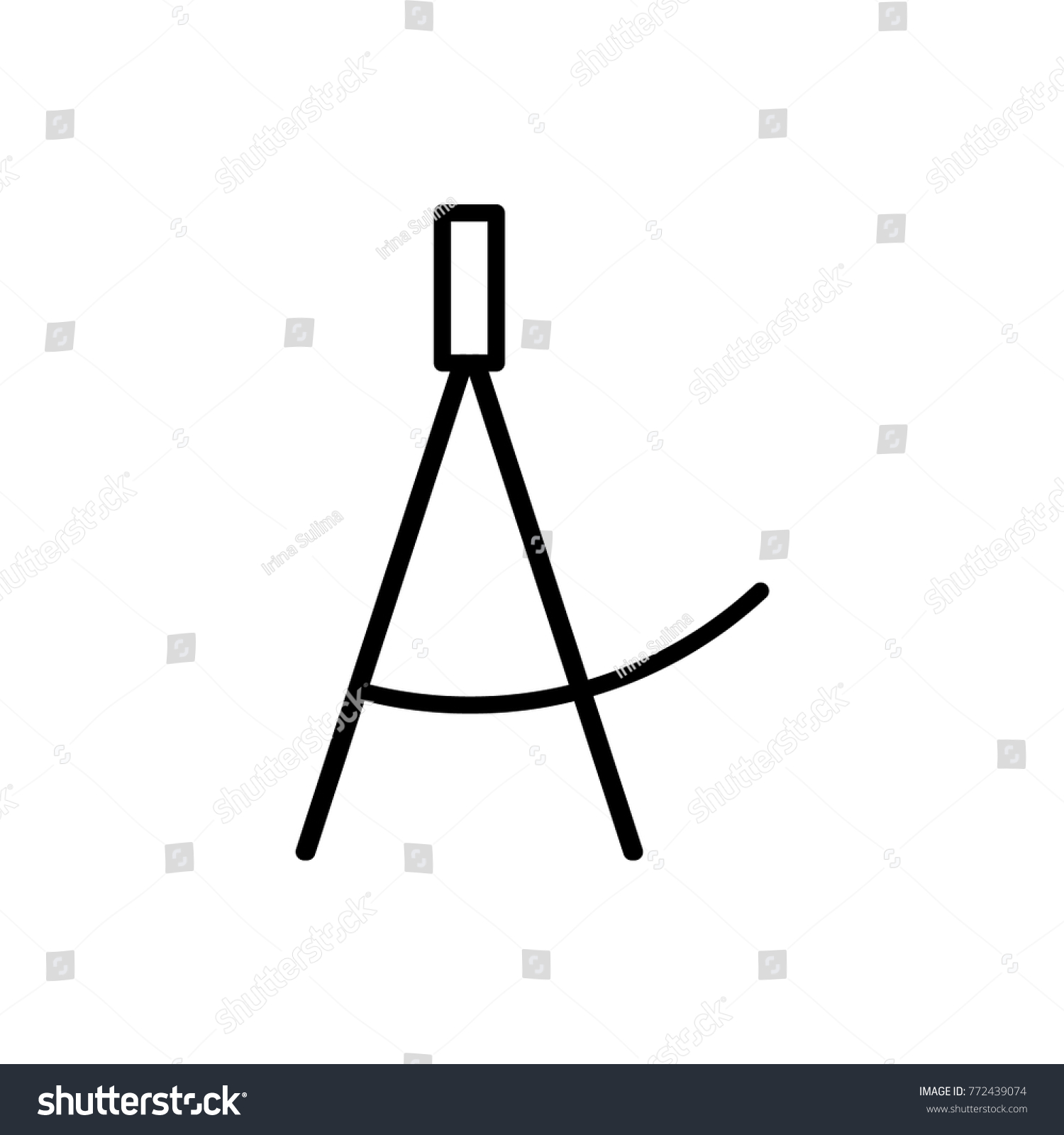 Drawing Compasses Vector Icon Stock Vector 772439074 - Shutterstock