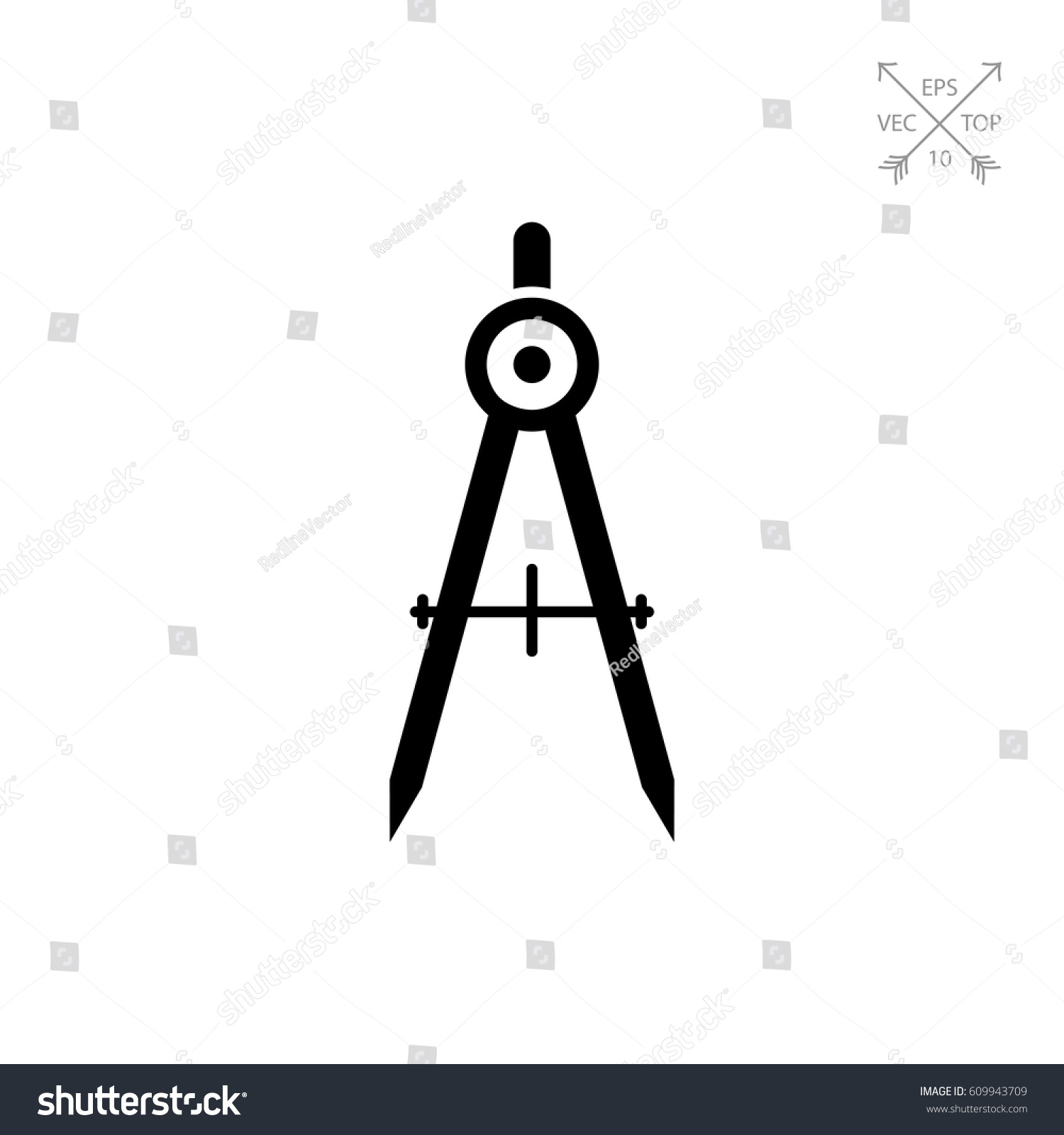 Drawing Compasses Stock Vector 609943709 - Shutterstock