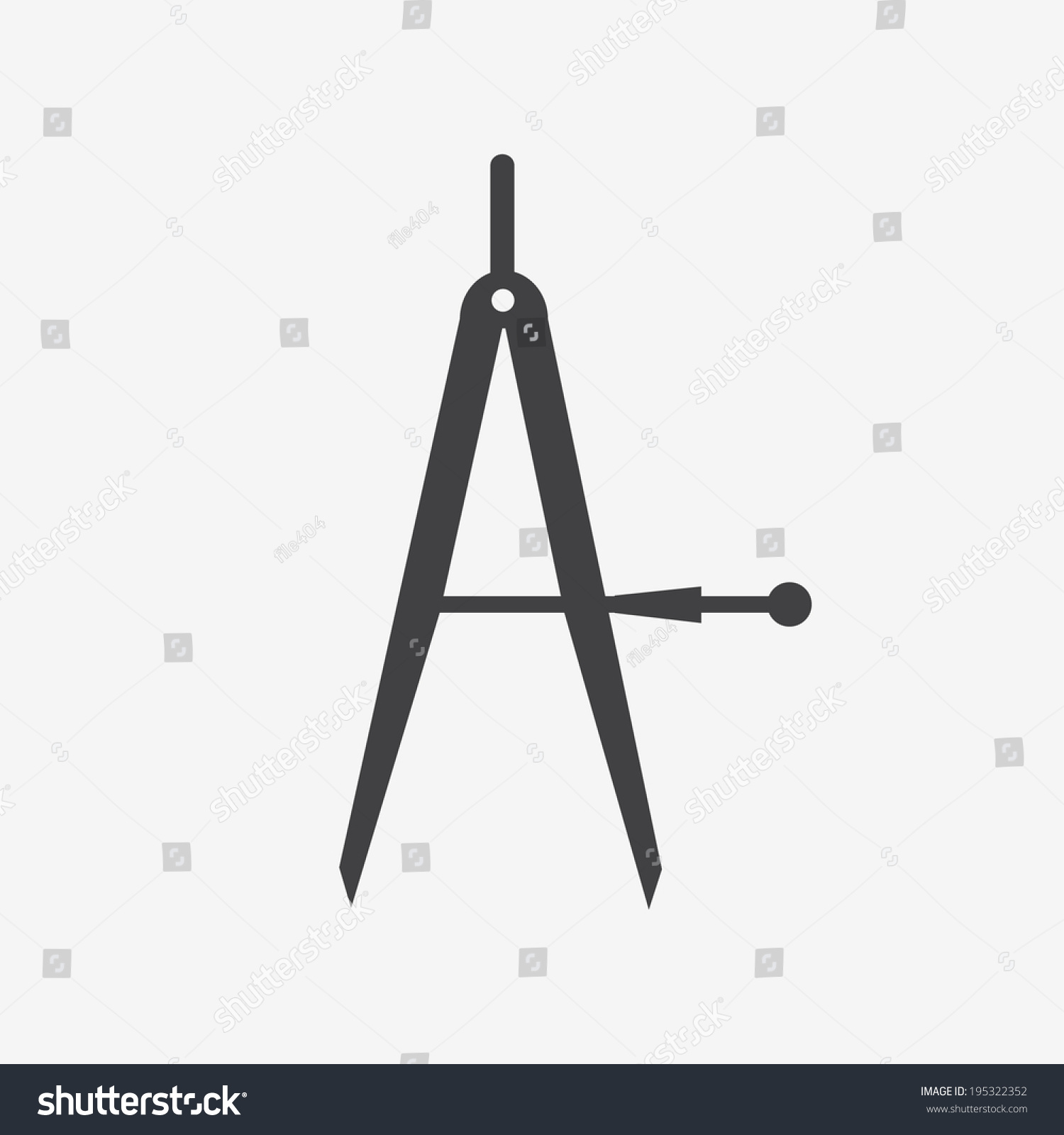Drawing Compass Icon Stock Photo (Photo, Vector, Illustration ...